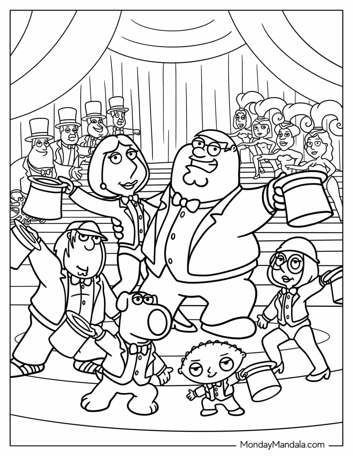 Family Guy Coloring Page In Cabaret Coloring Page coloring page