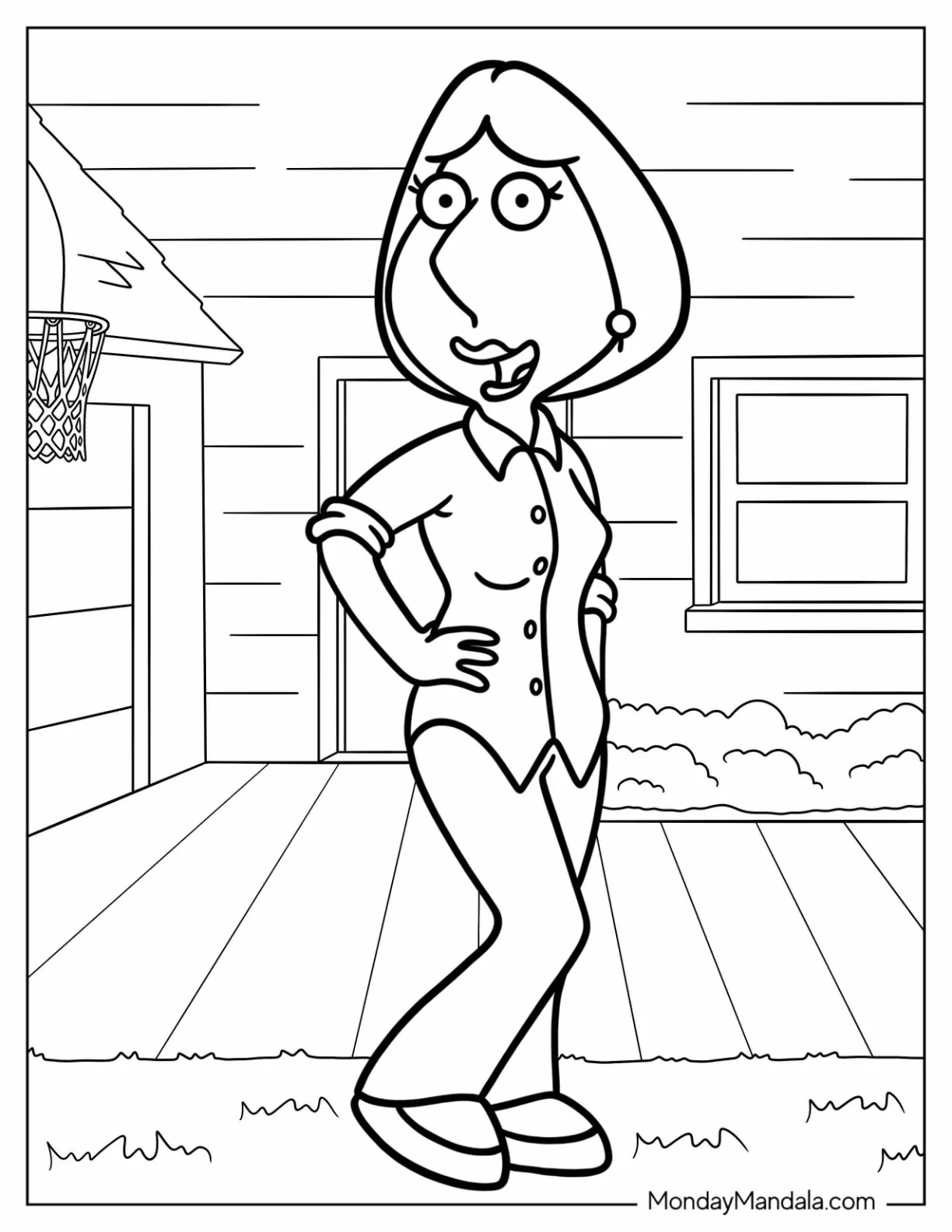 Family Guy Coloring Page Of Lois Griffin Smiling coloring page