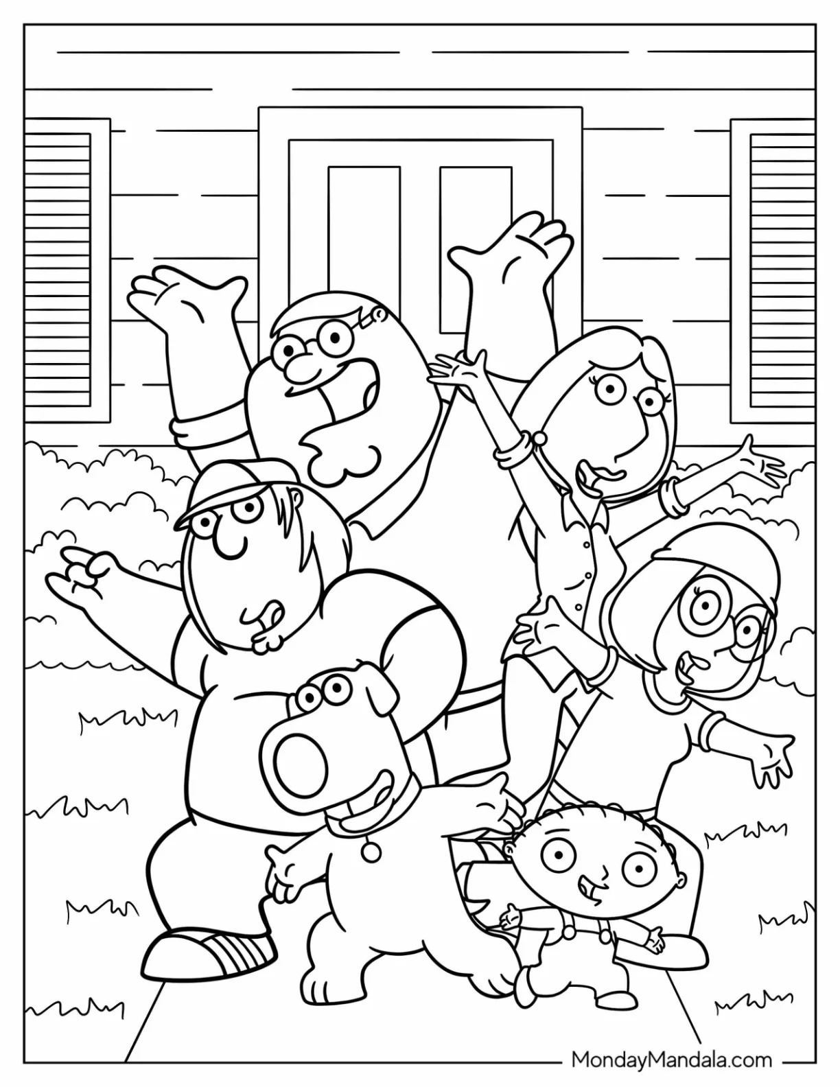 Family Guy Coloring Page Poster coloring page