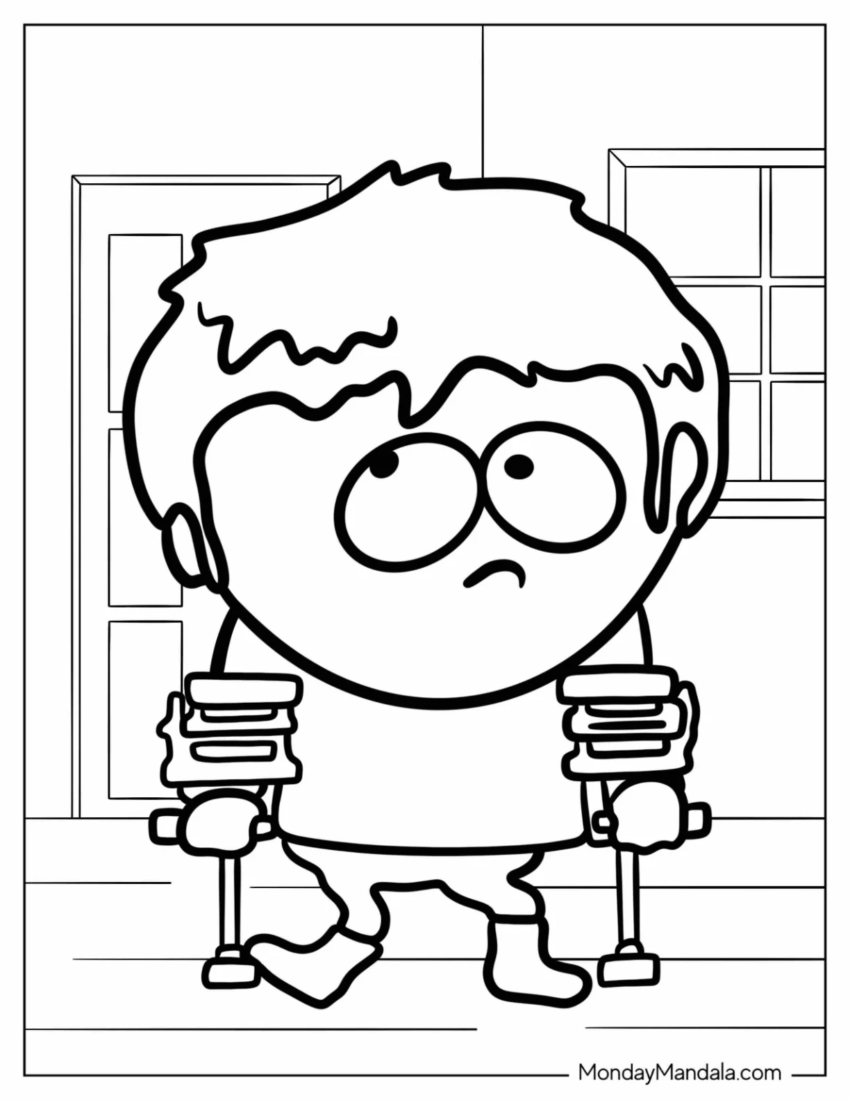 Simple Jimmy Valmer South Park Coloring Page coloring page