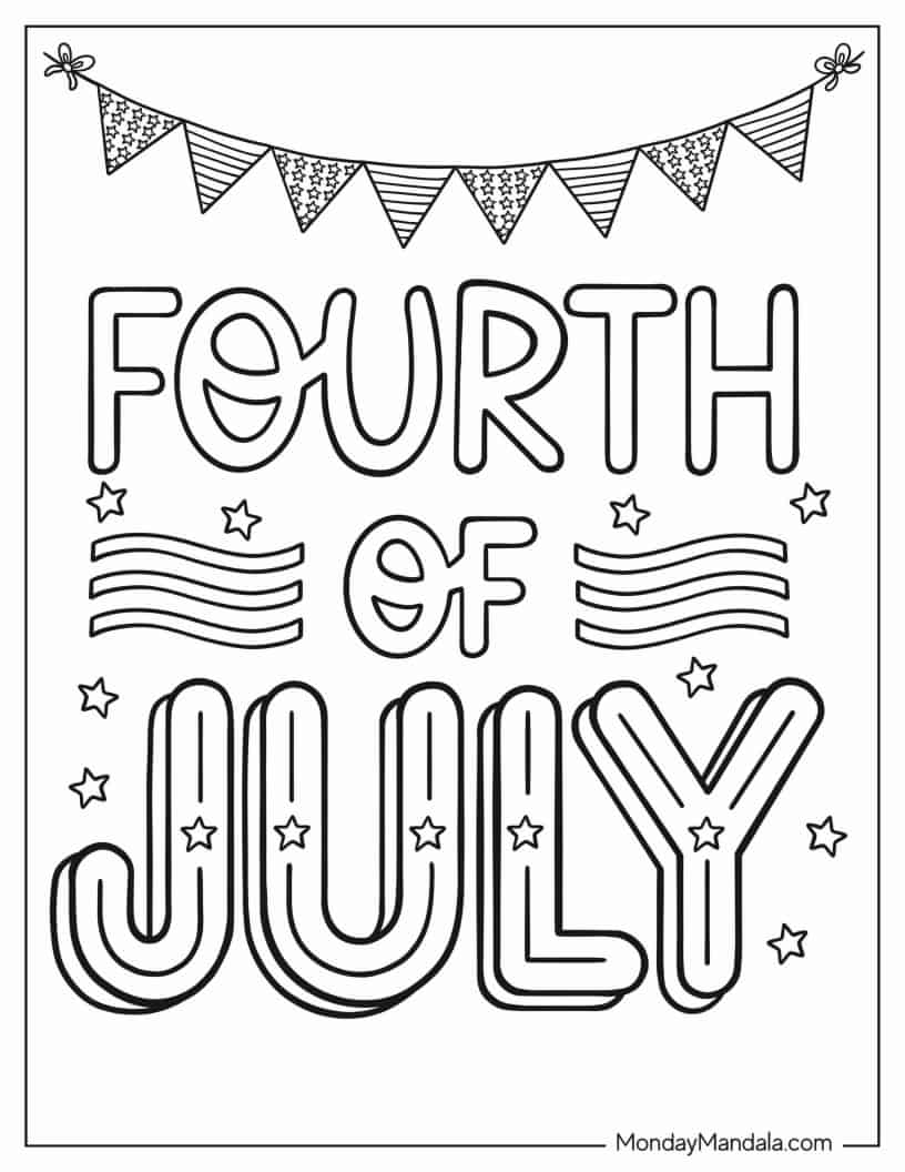 Fourth Of July Coloring Page coloring page