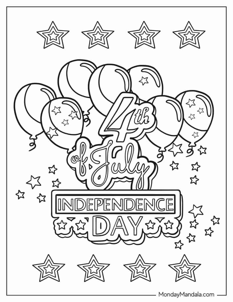 Independence Day Coloring Page coloring page