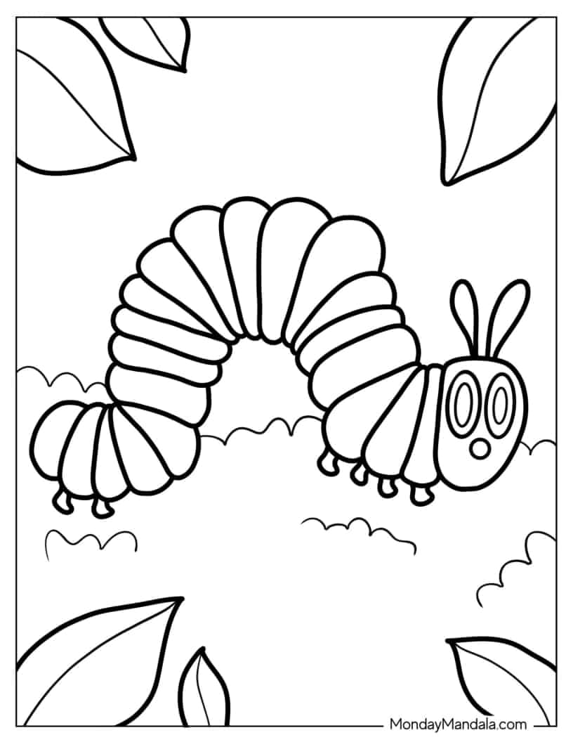 The Very Hungry Caterpillar Coloring Page coloring page