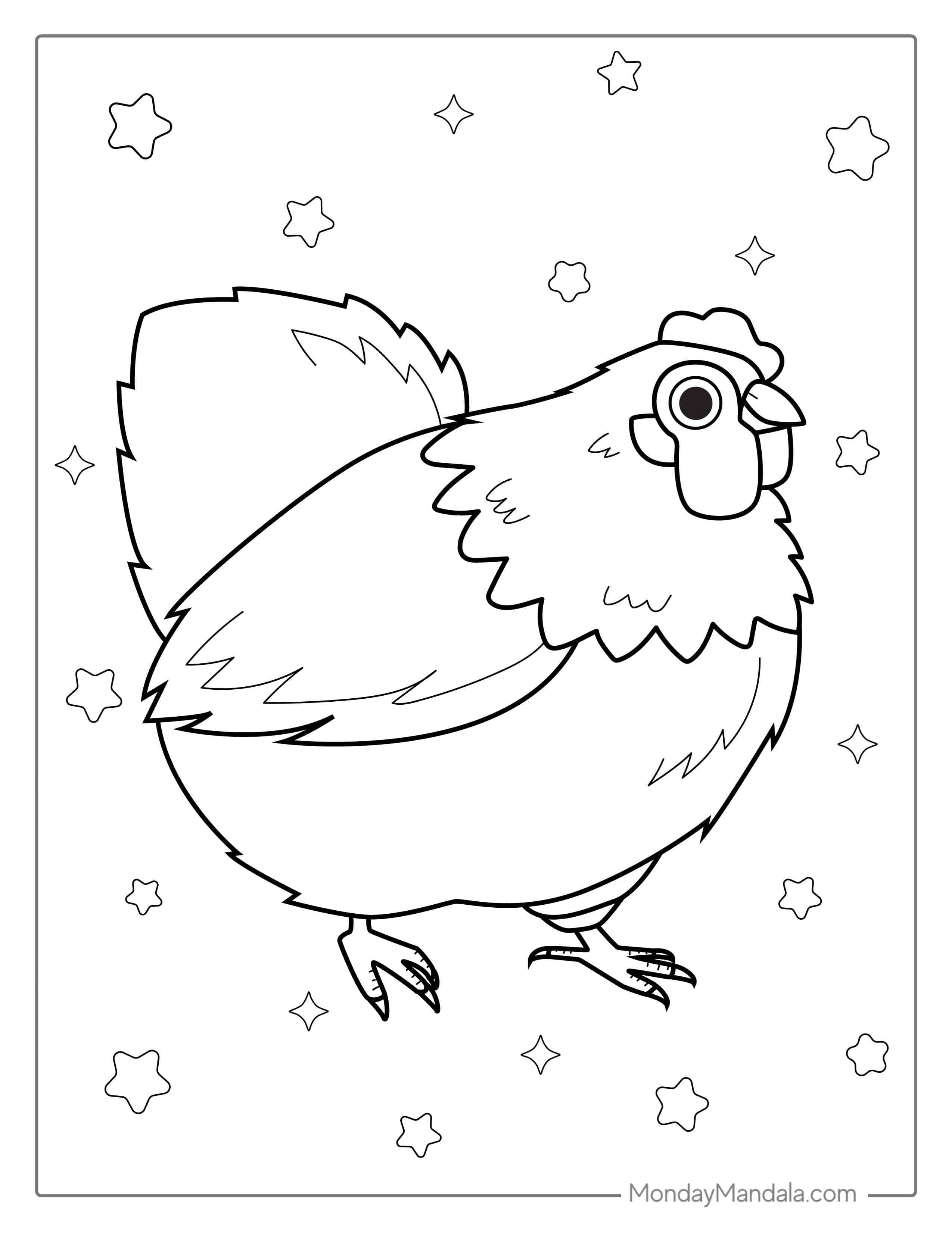 Plump Baby Chicken Coloring Page coloring page