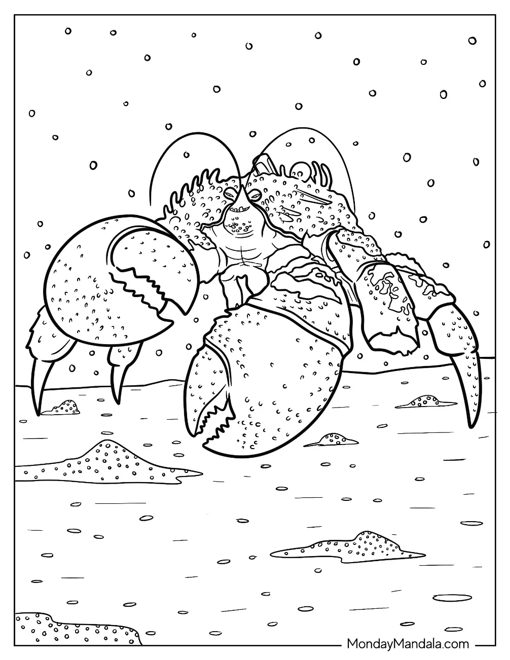Tamatoa Crab Coloring Page From Moana coloring page