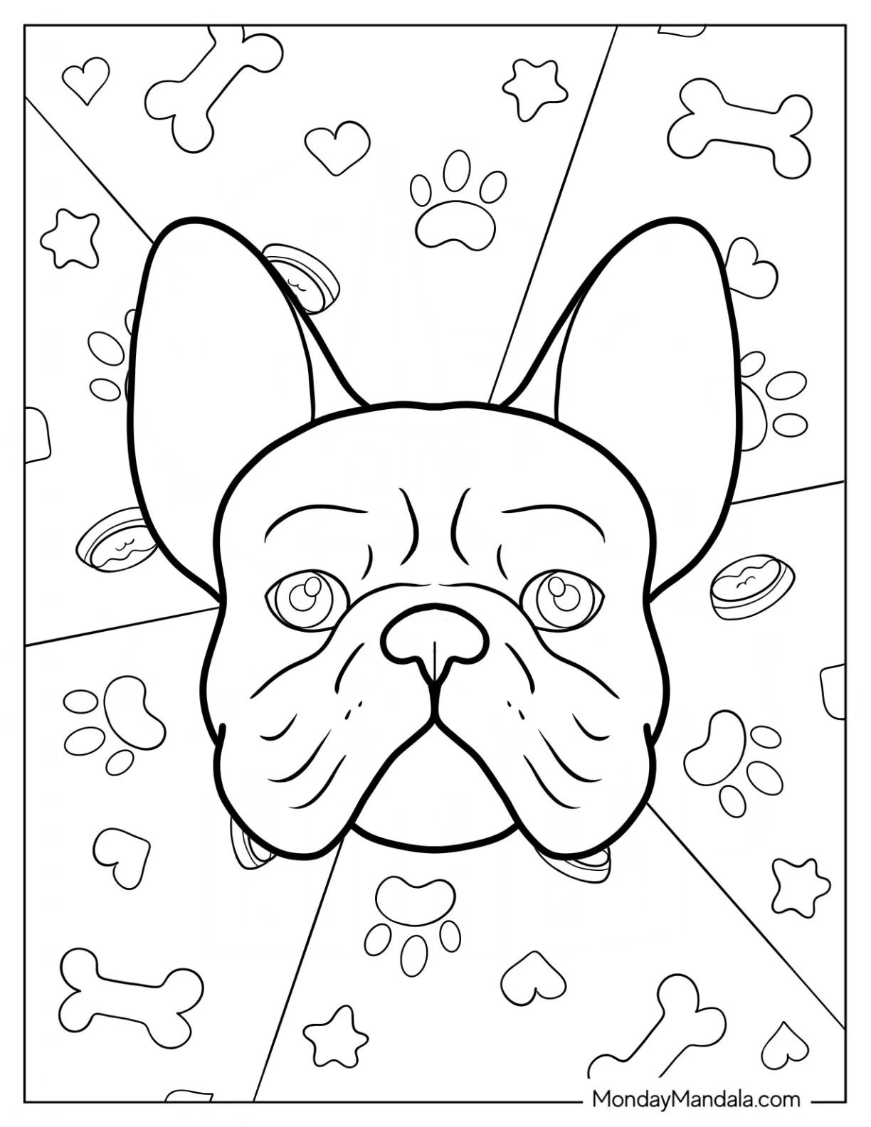 French Bulldog Coloring Page Space coloring page