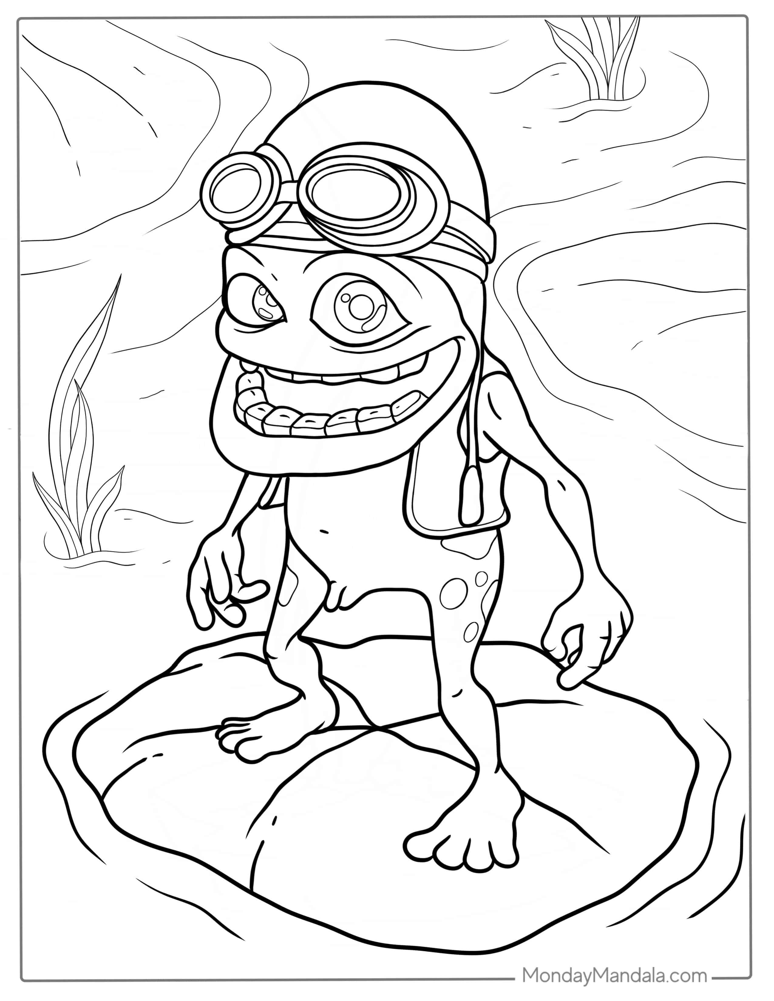 Crazy Frog Coloring Page coloring page — printable line art