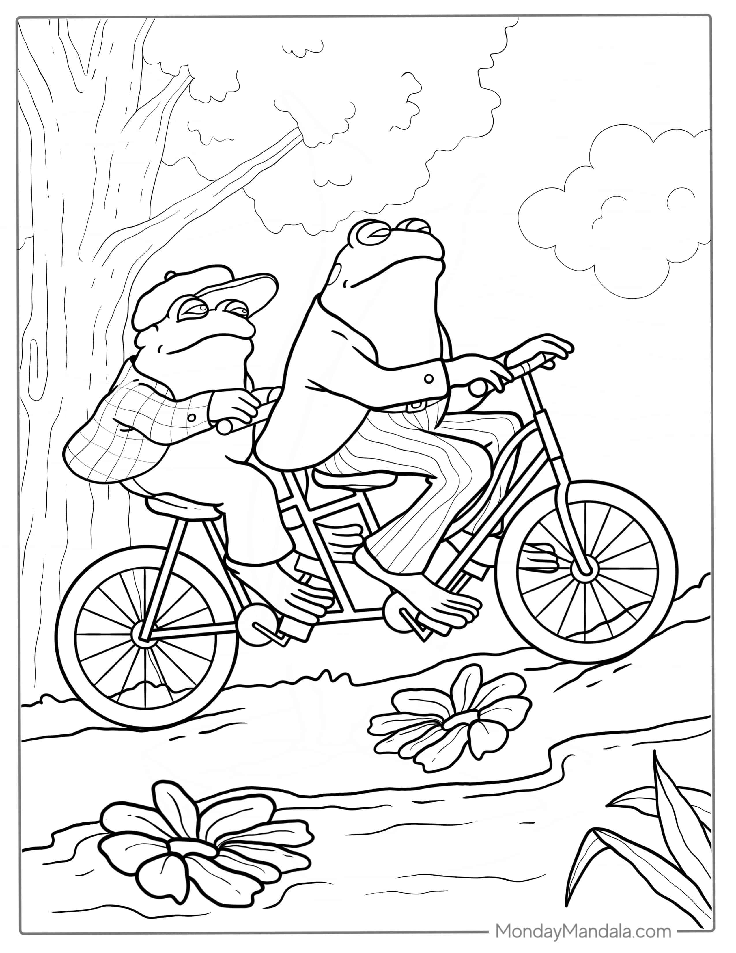 Frog And Toad Coloring Page coloring page — printable line art
