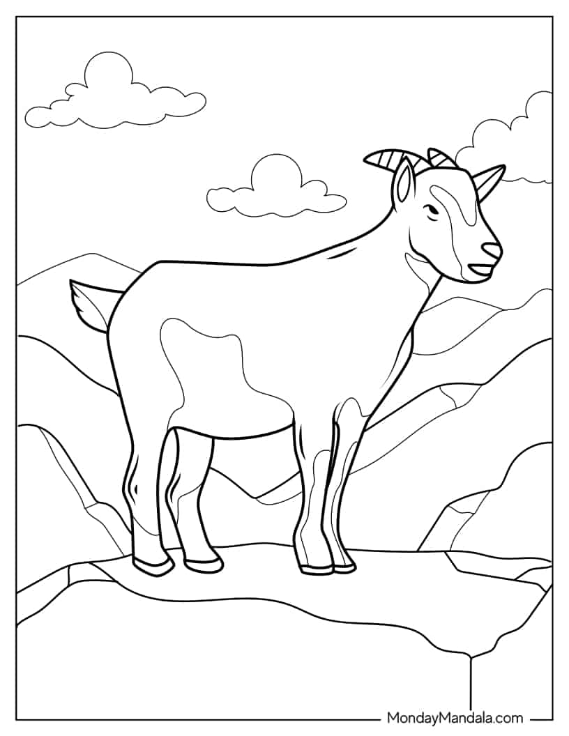 Mountain Goat Coloring Page(1) coloring page