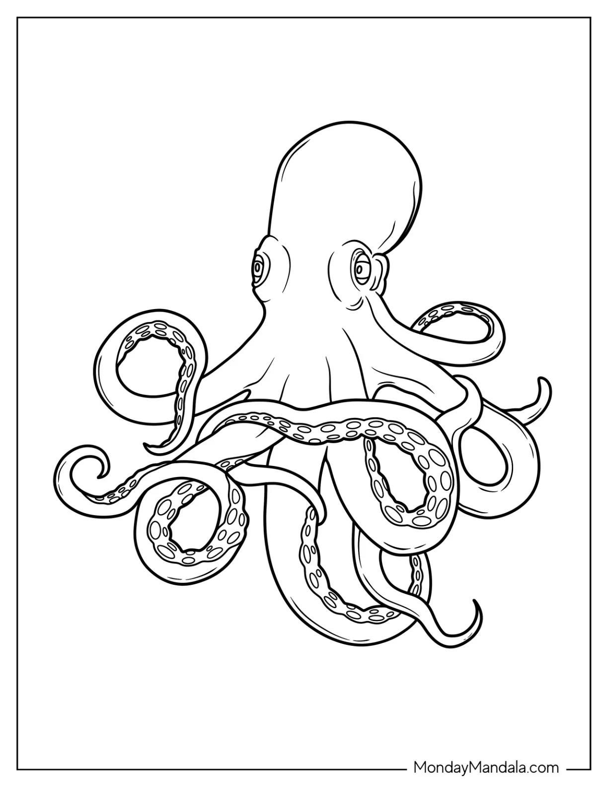 Pacific Octopus Coloring Page coloring page