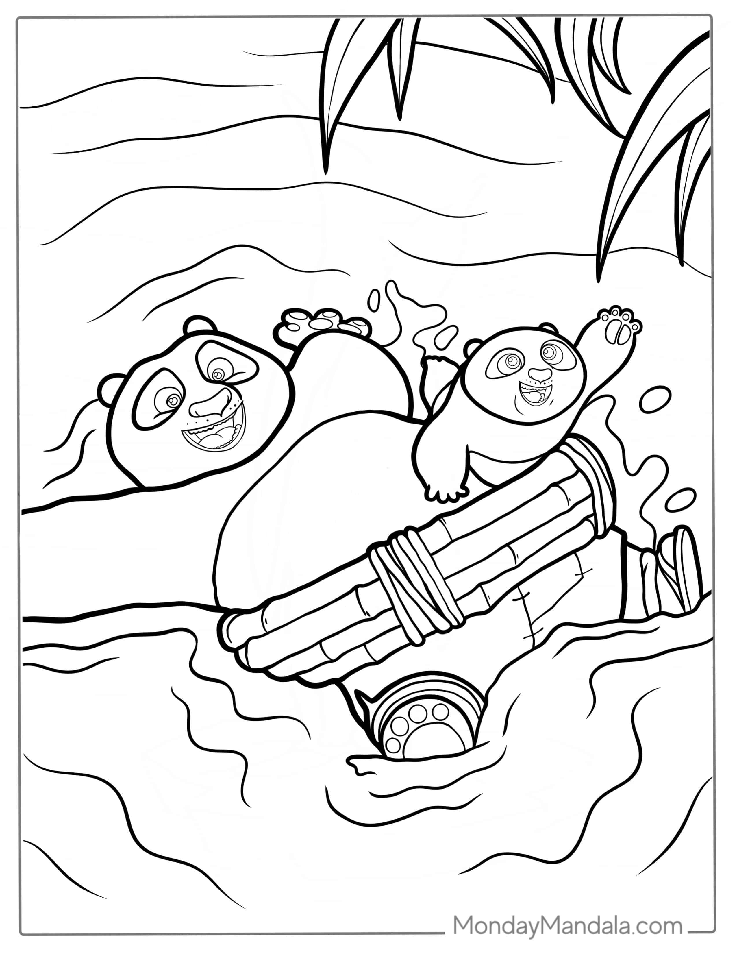 Kung Fu Panda Coloring Sheet For Kids coloring page