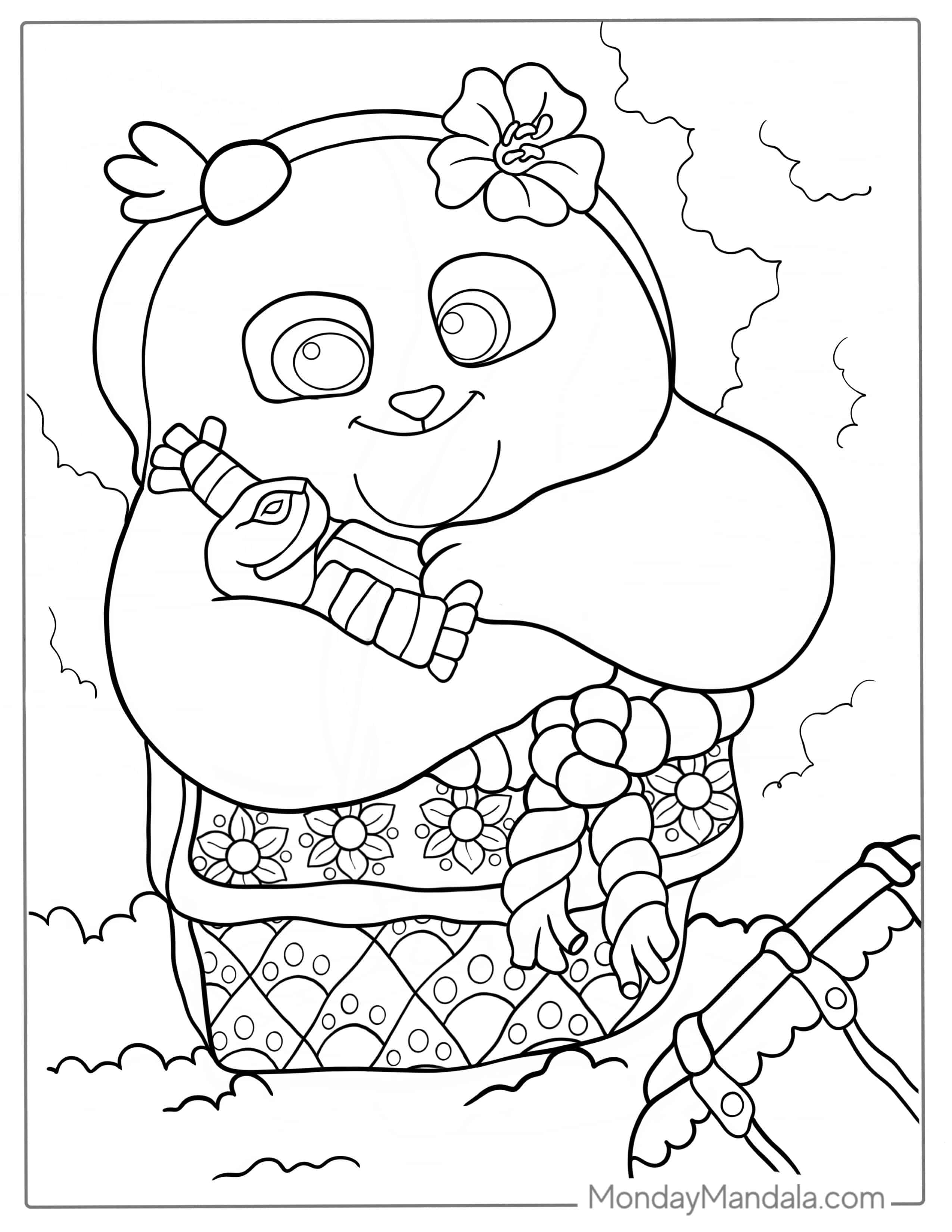 Po From Kung Fu Panda Coloring Page coloring page