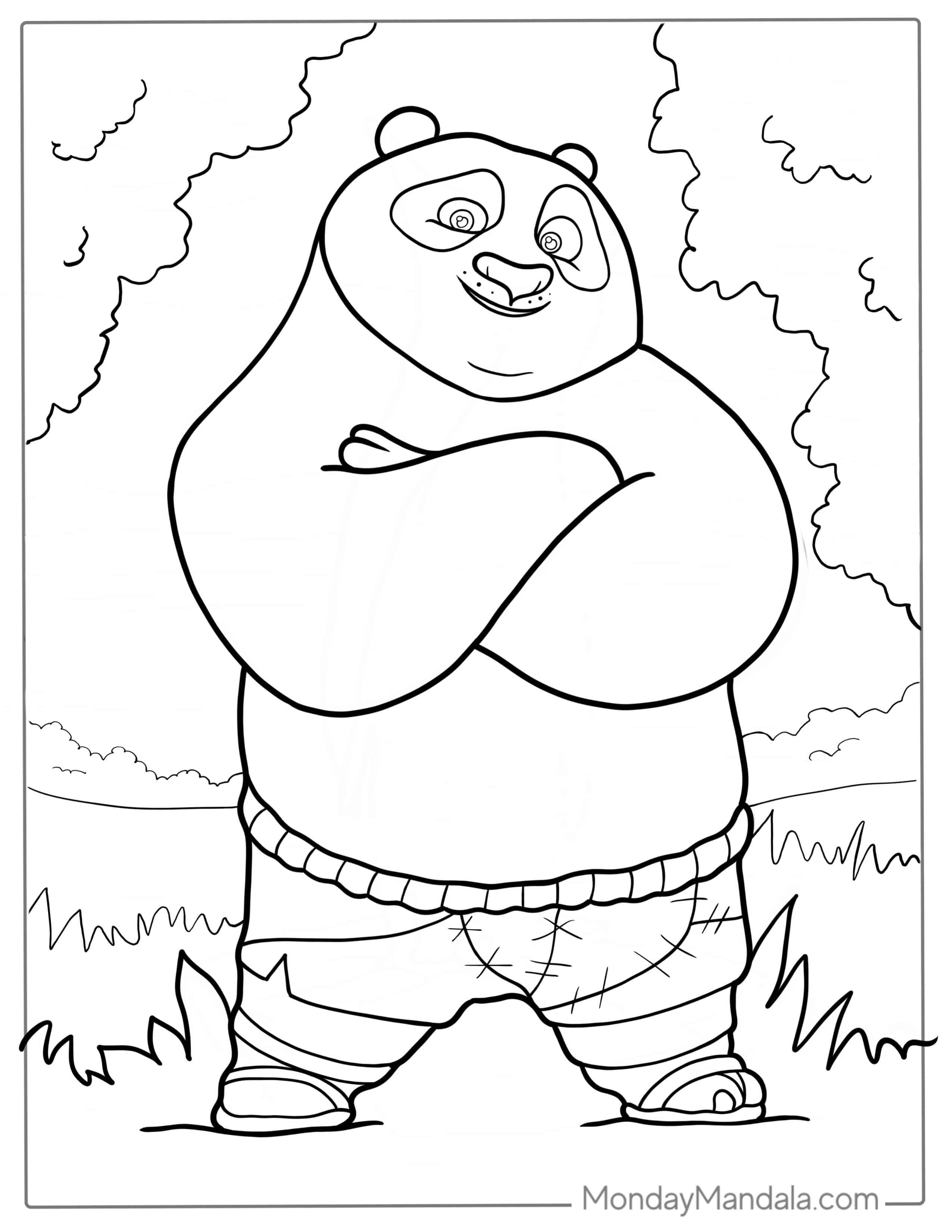 Po The Panda Coloring Page Foe Kids coloring page