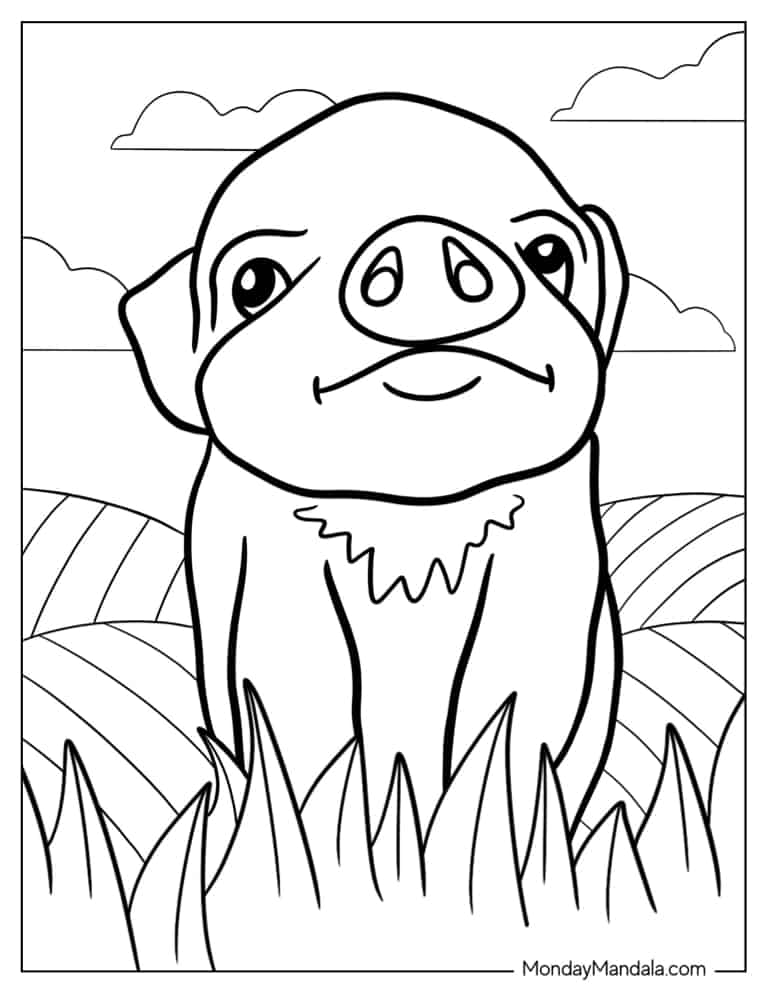Piglet Coloring Page For Kids coloring page