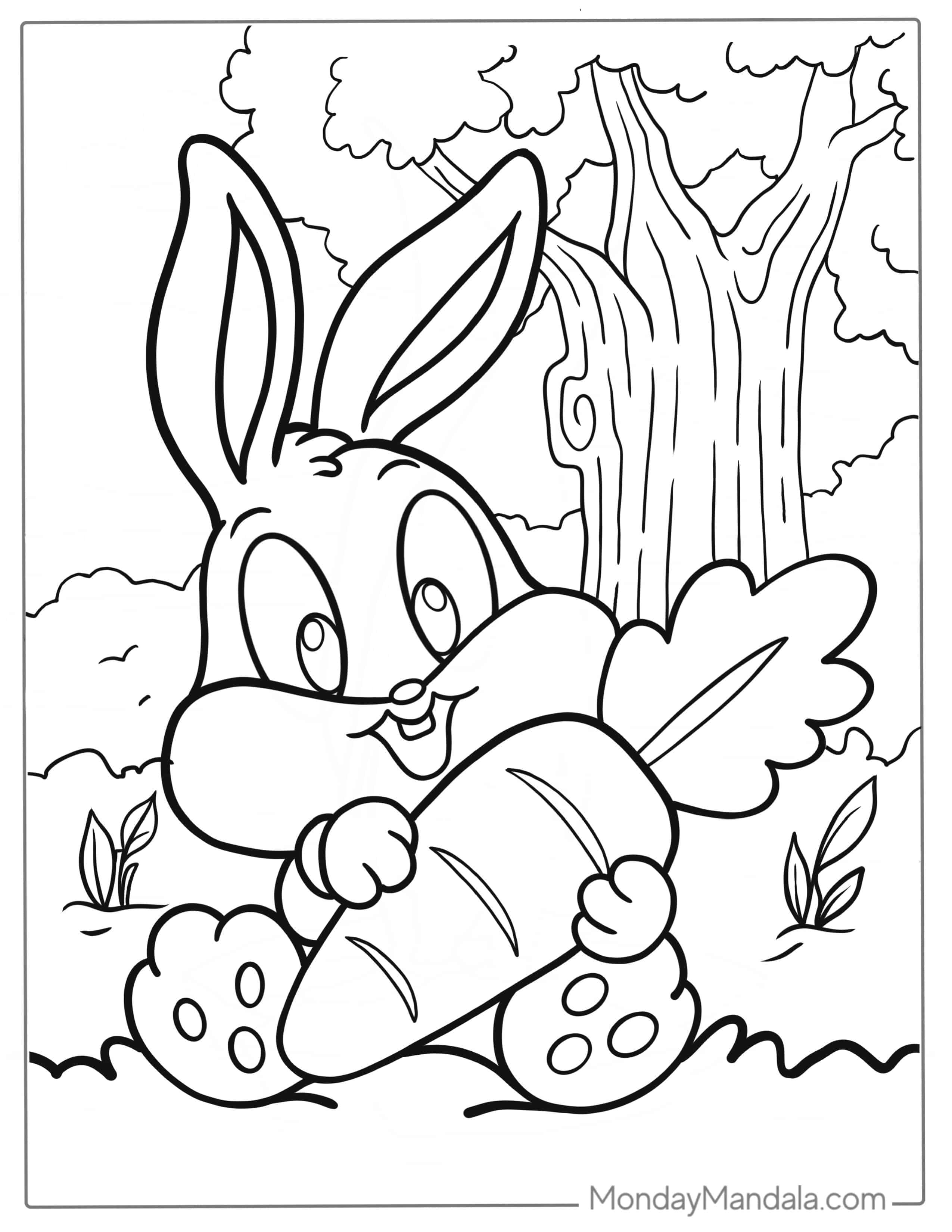 Cute Baby Bugs Bunny Coloring Page coloring page