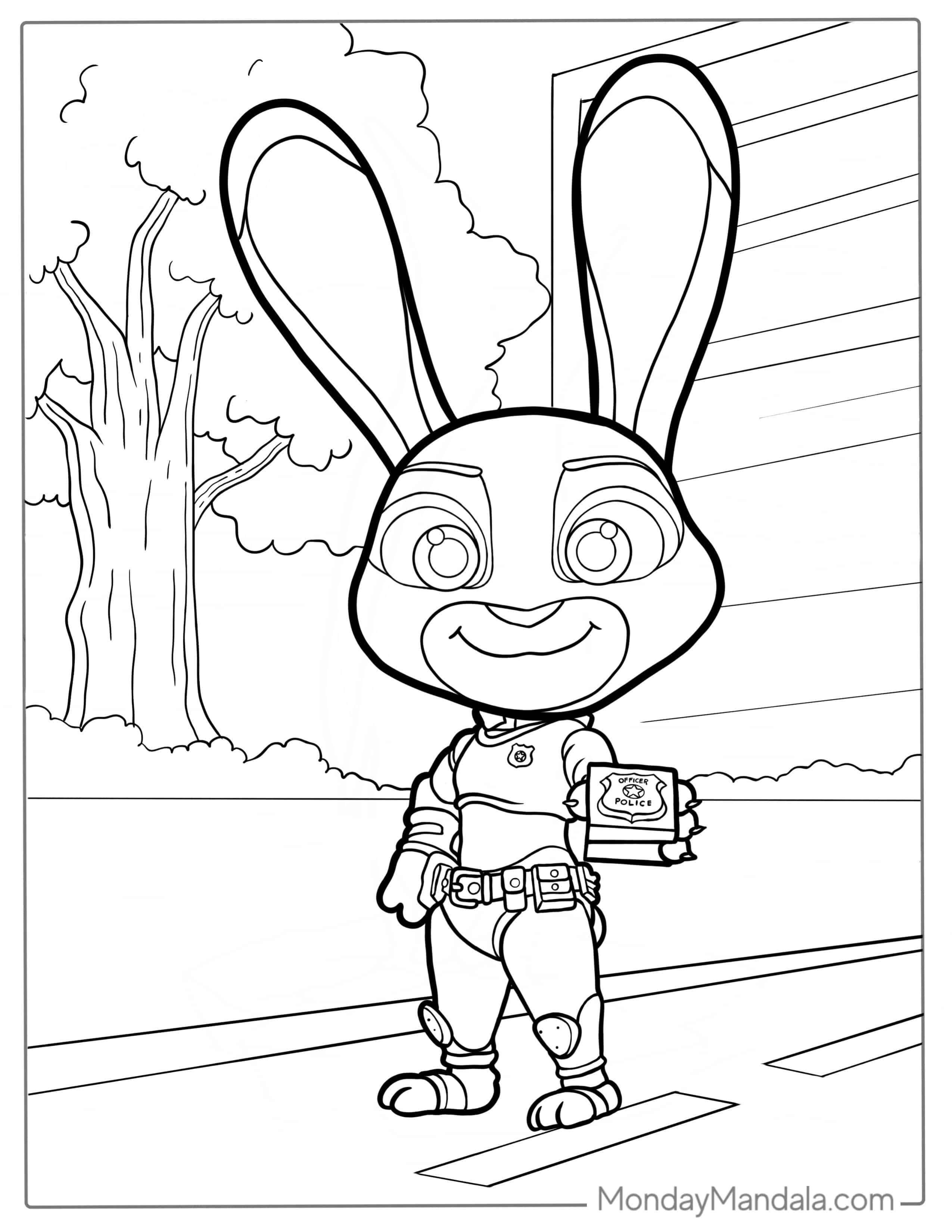Officer _Judy_ Hopps Coloring Page coloring page — printable line art