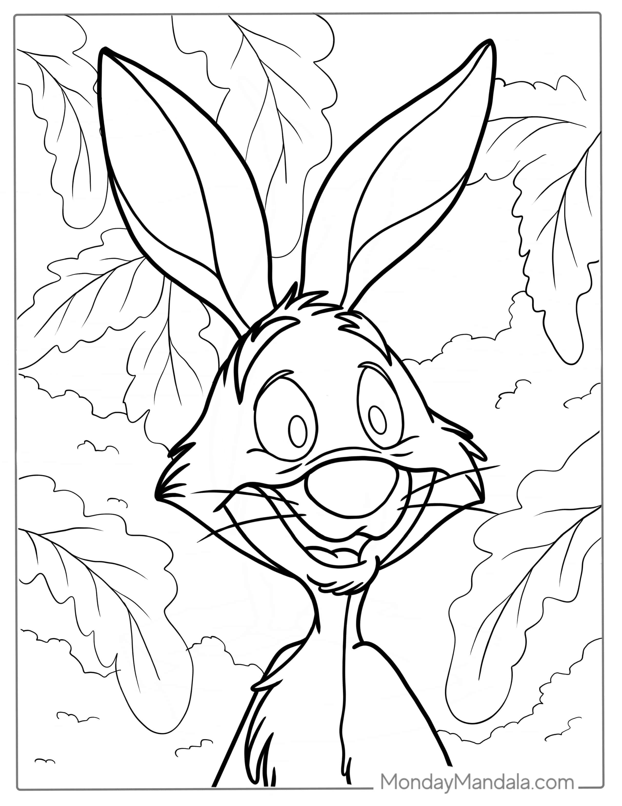 Rabbit From Winnie the Pooh To Color coloring page — printable line art