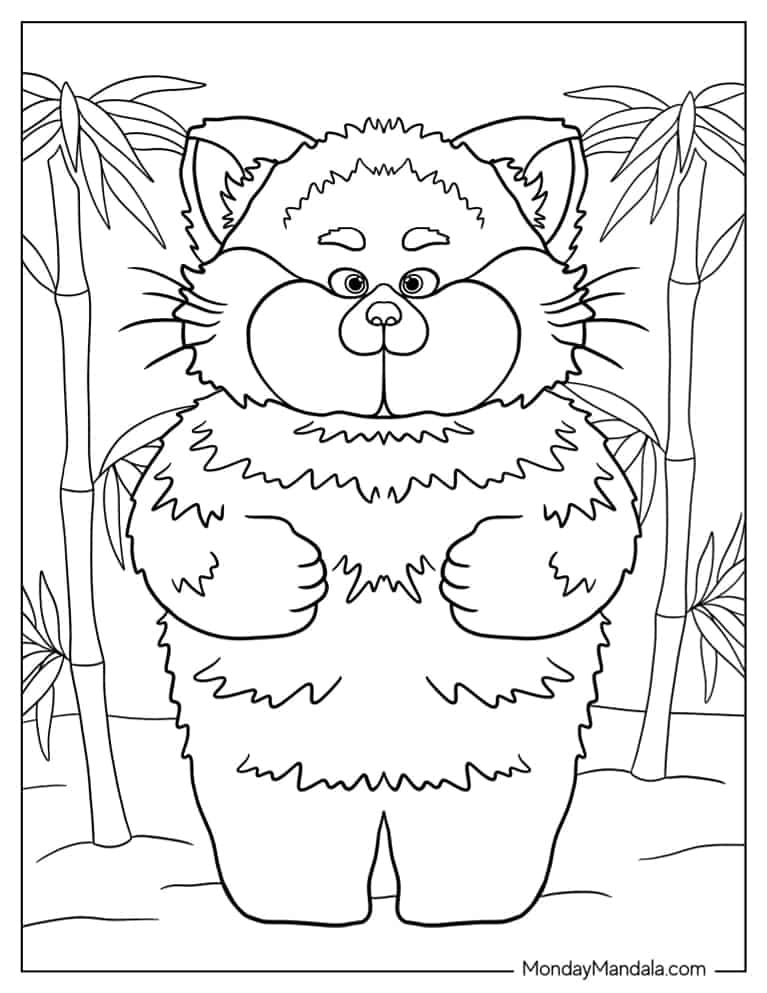 Meilin Lee Red Panda To Color coloring page