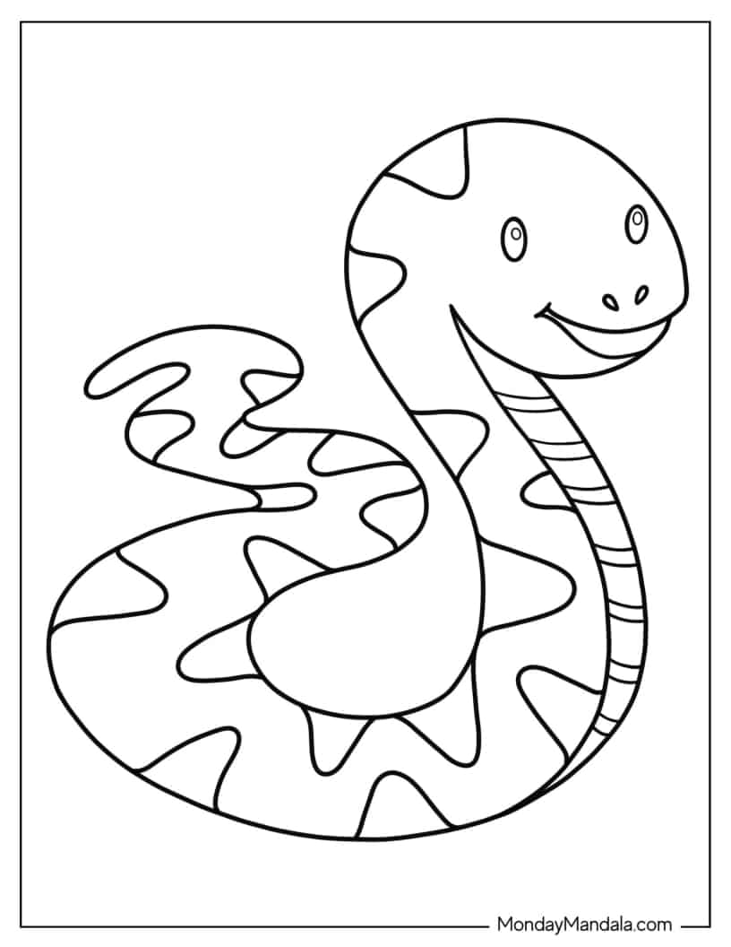 Coloring Page Of Snake For Preschoolers coloring page