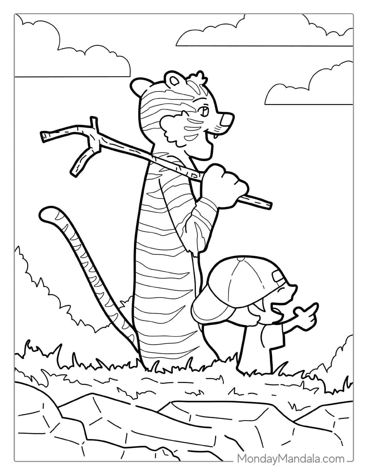 Tiger From Calvin And Hobbes Coloring coloring page