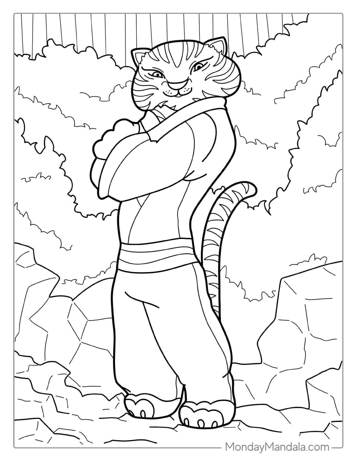 Tigress From Kung Fu Panda Coloring coloring page
