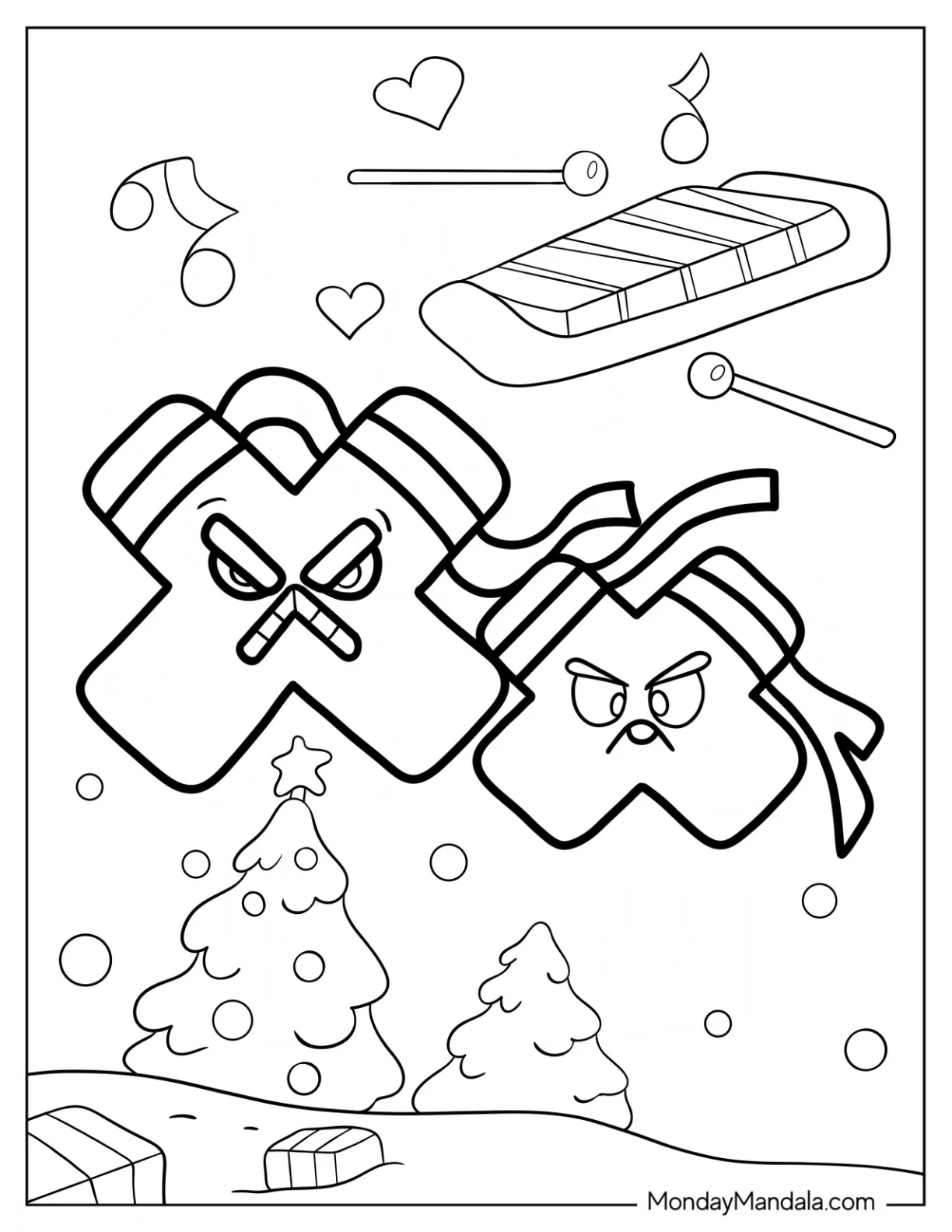 Angry Alphabet Lore Coloring Page Letter X coloring page — printable line art