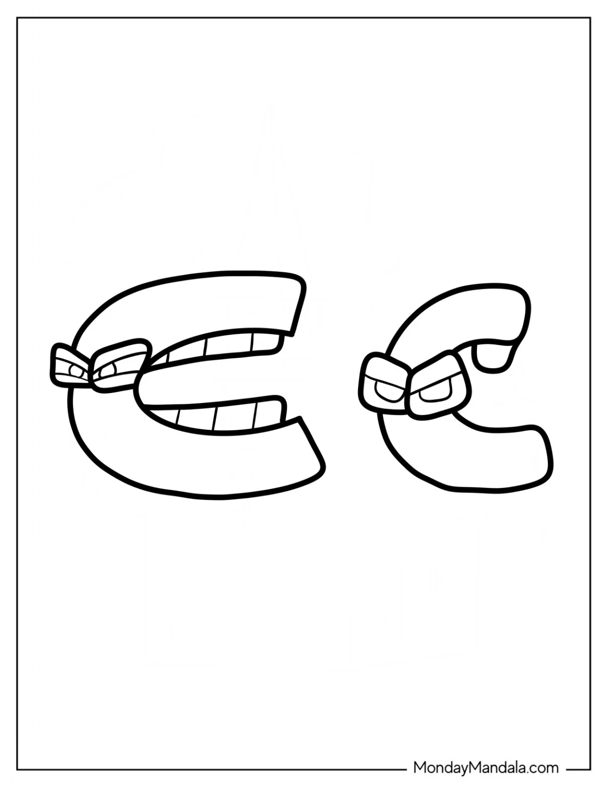 Mad Alphabet Lore Coloring Page Letter C coloring page