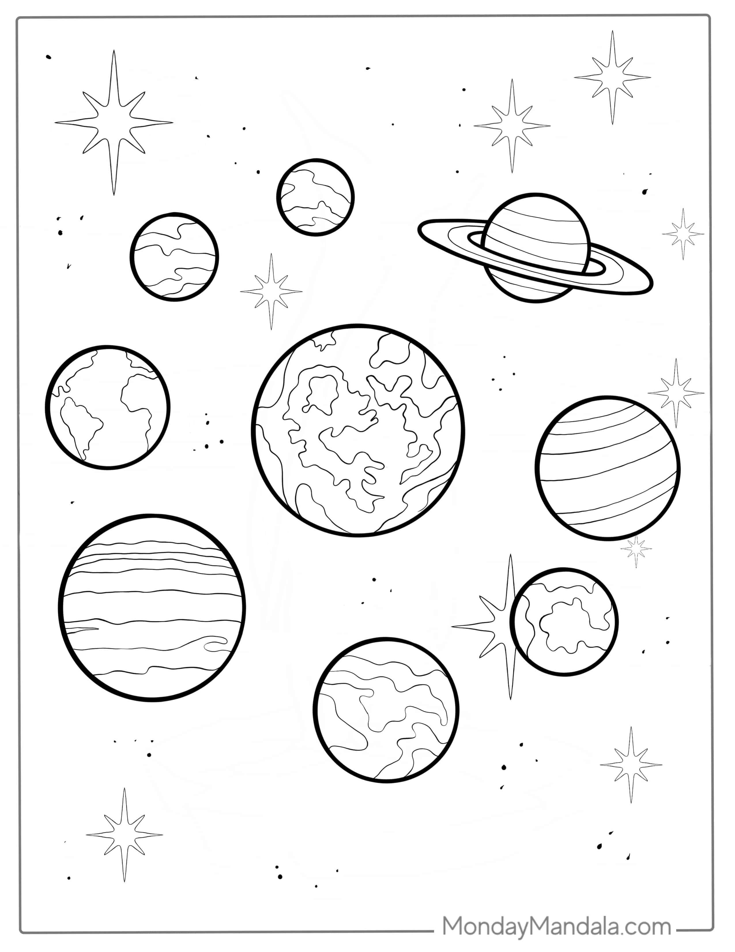 Guess The Planet In Solar System Coloring Page coloring page