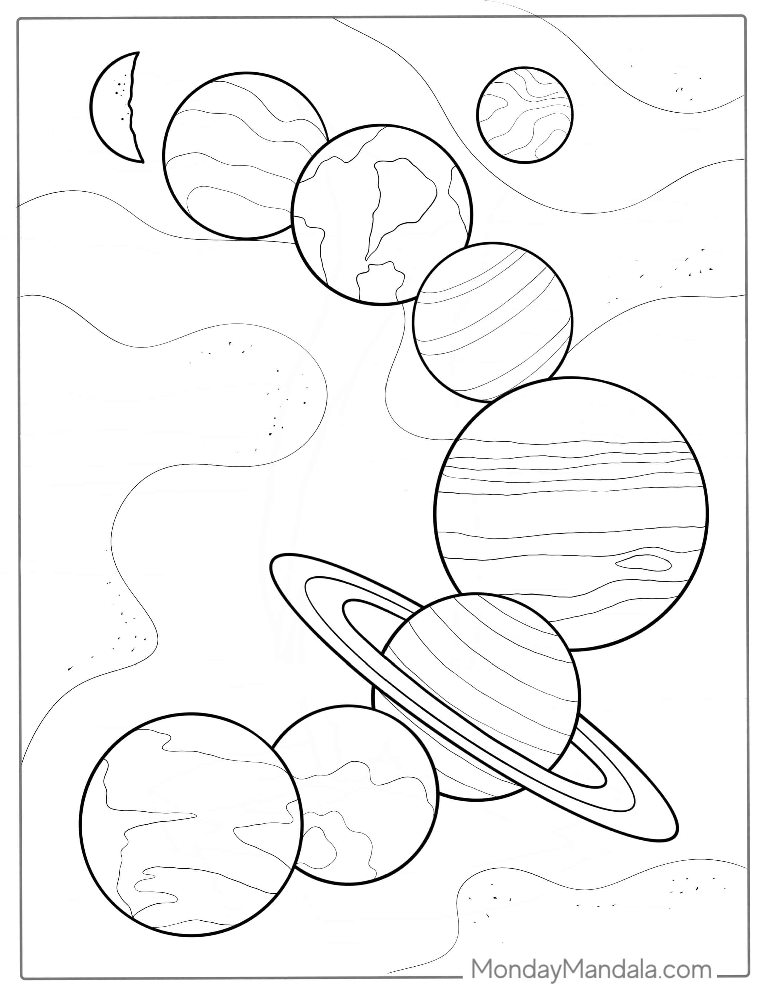 Guess The Planets Of The Solar System coloring page