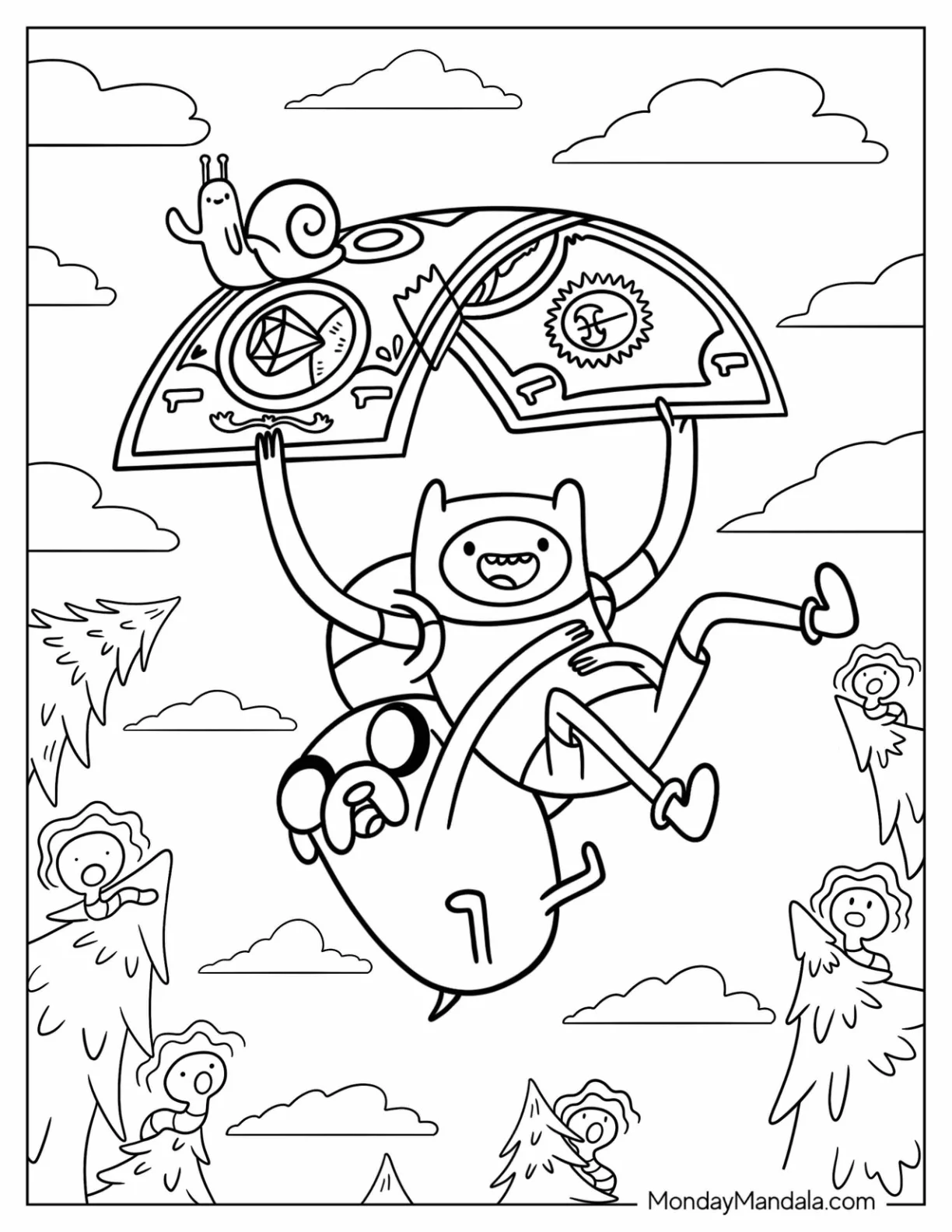 Cartoon Network Coloring Page of Finn And Jake coloring page