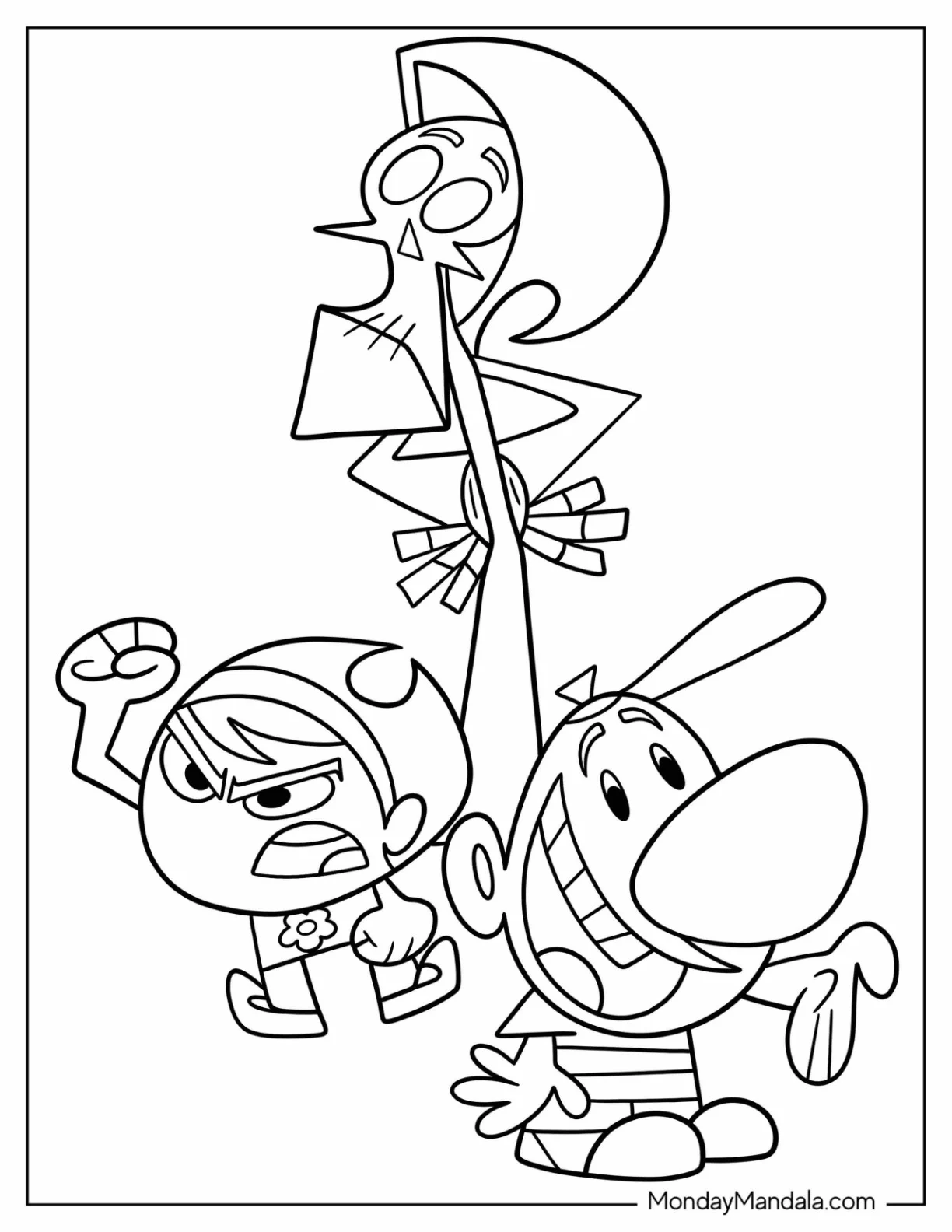 Cartoon Network Coloring Page of The Grim Adventures of Billy & Mandy coloring page