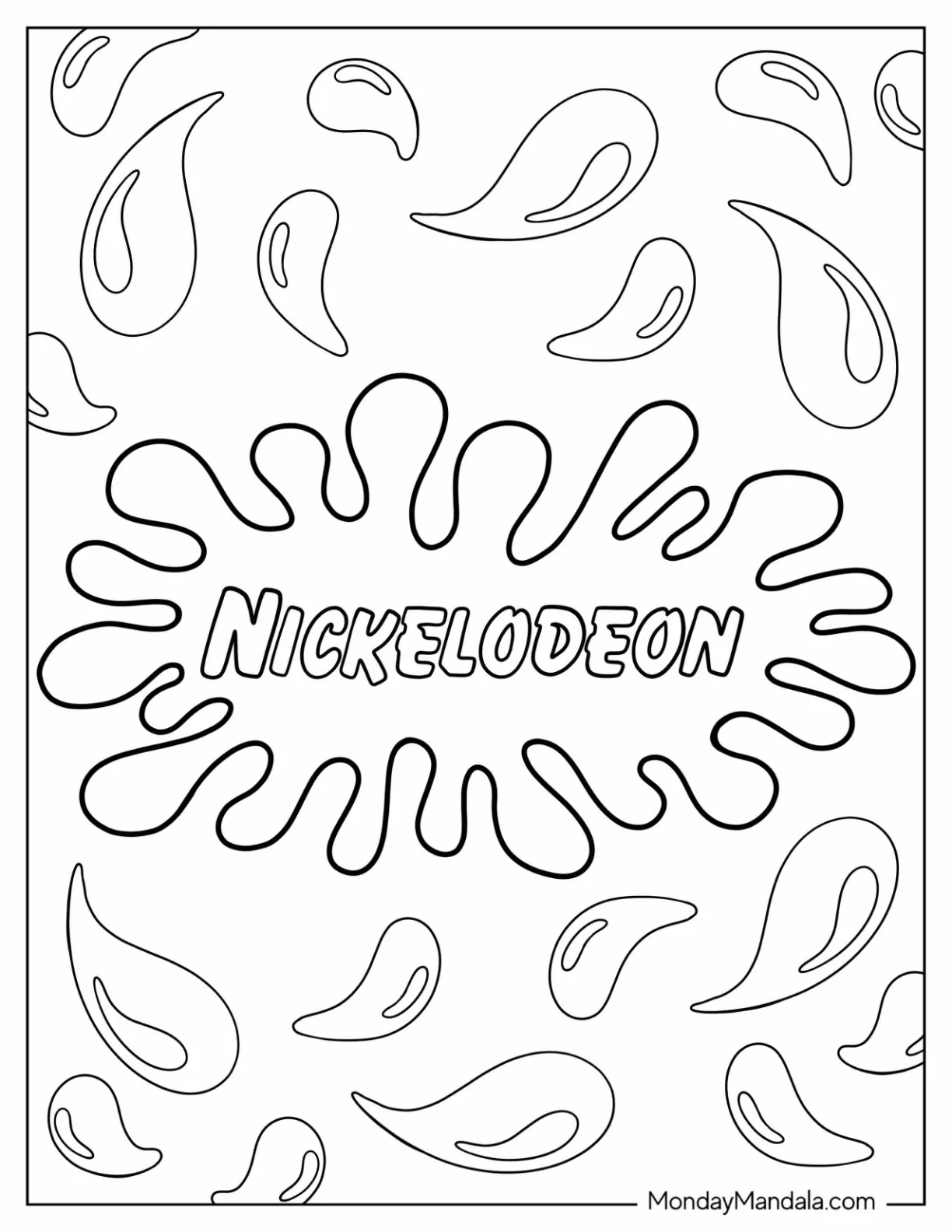 Nickelodeon Coloring Page Of Logo coloring page — printable line art