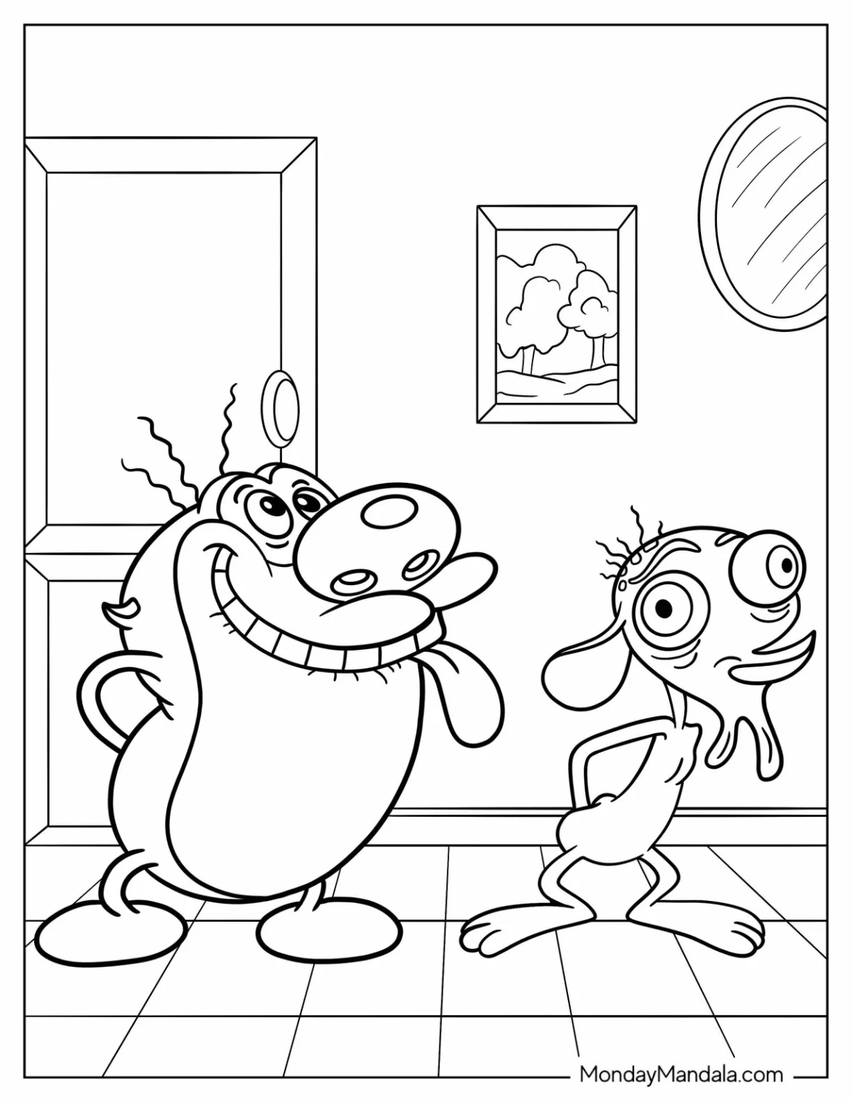 Nickelodeon Coloring Page Of Ren And Stimpy Show coloring page