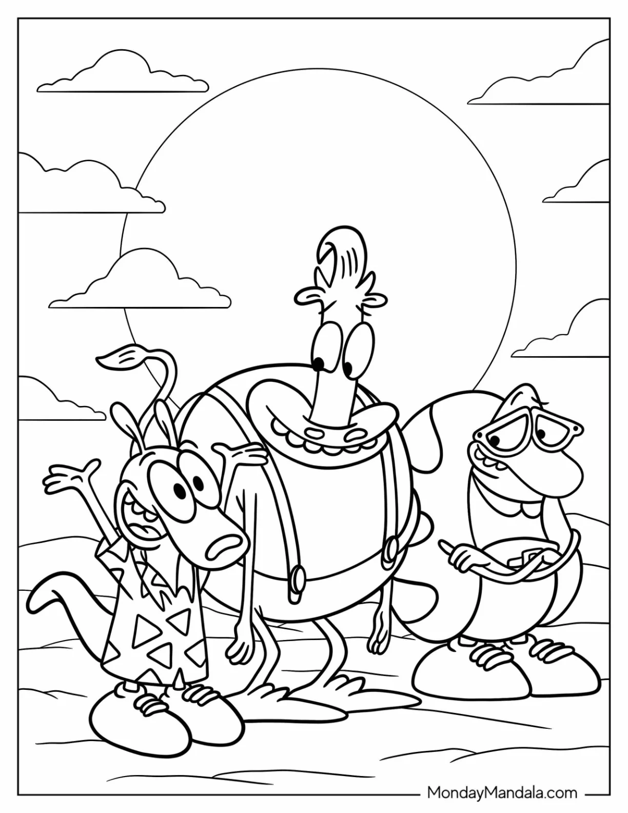 Nickelodeon Coloring Page Of Rocko s Modern Life coloring page