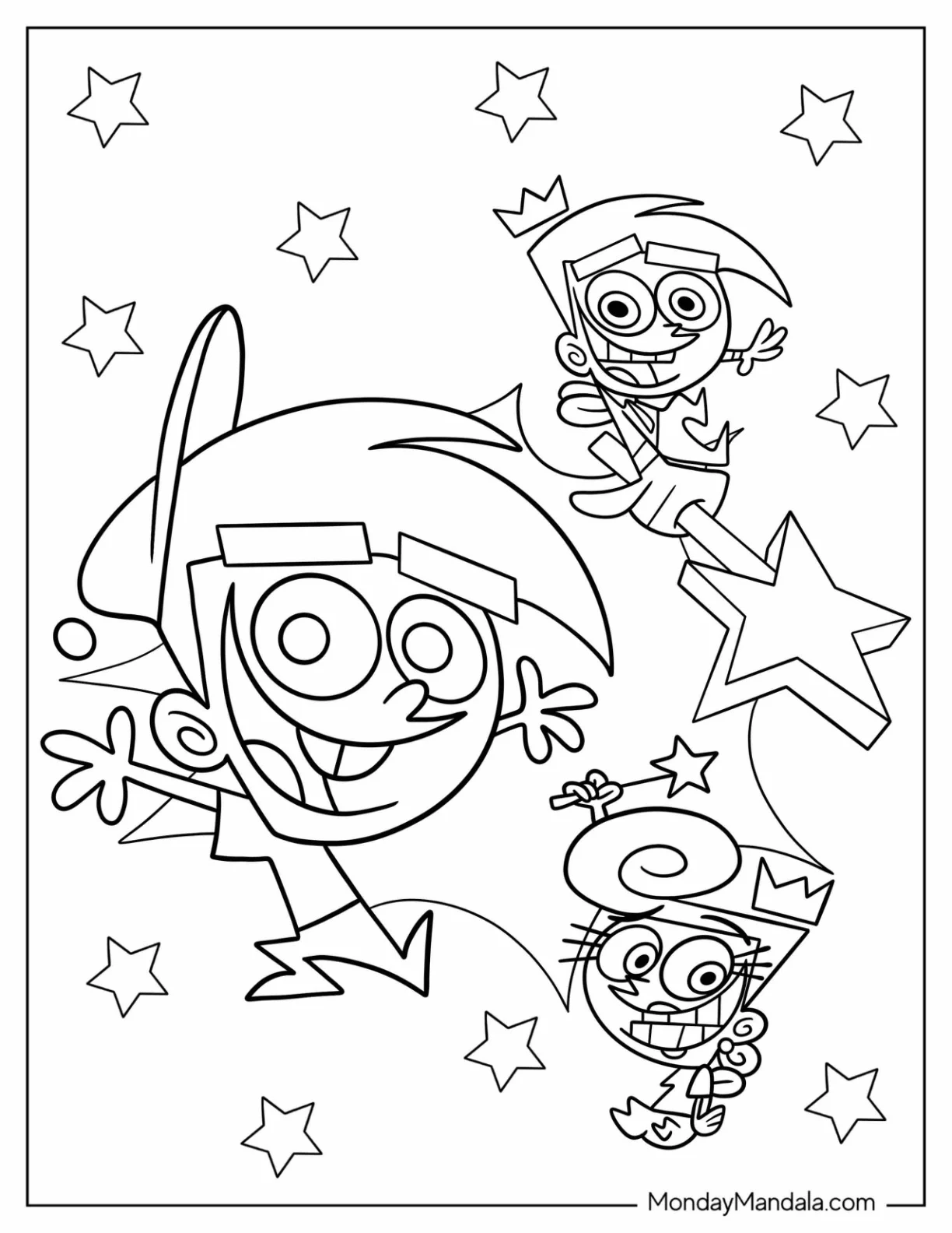 Nickelodeon Coloring Page Of The Fairly OddParents For Kids coloring page