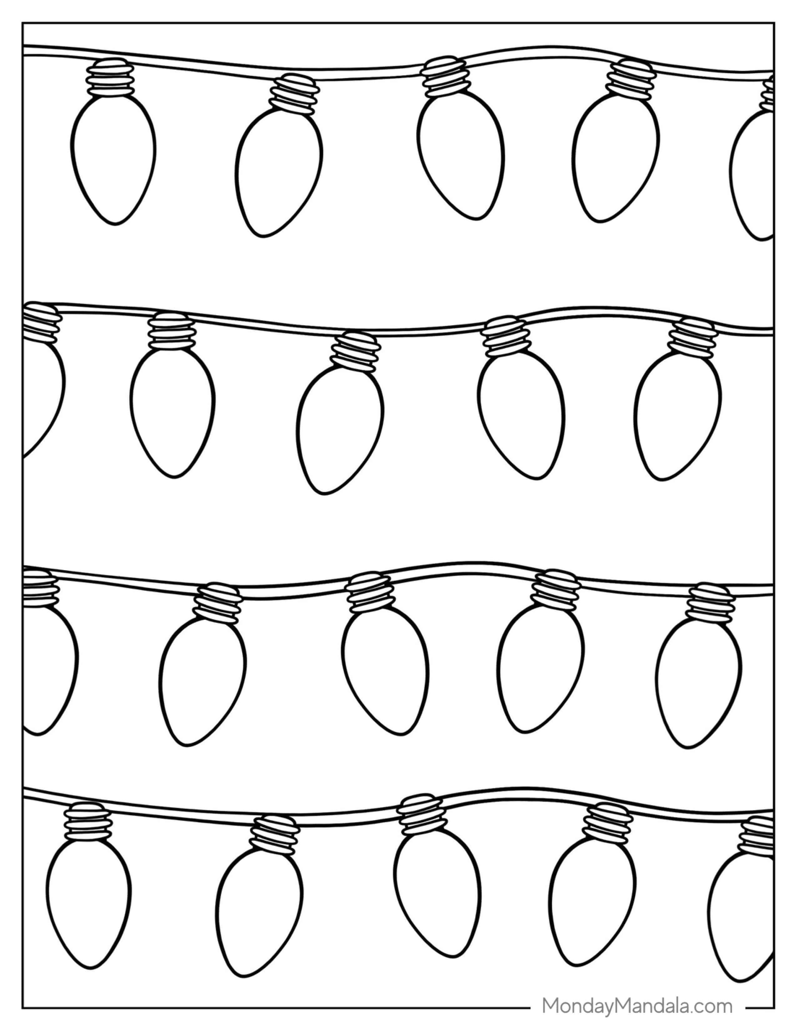 Lots Of Small Christmas Lights To Color coloring page