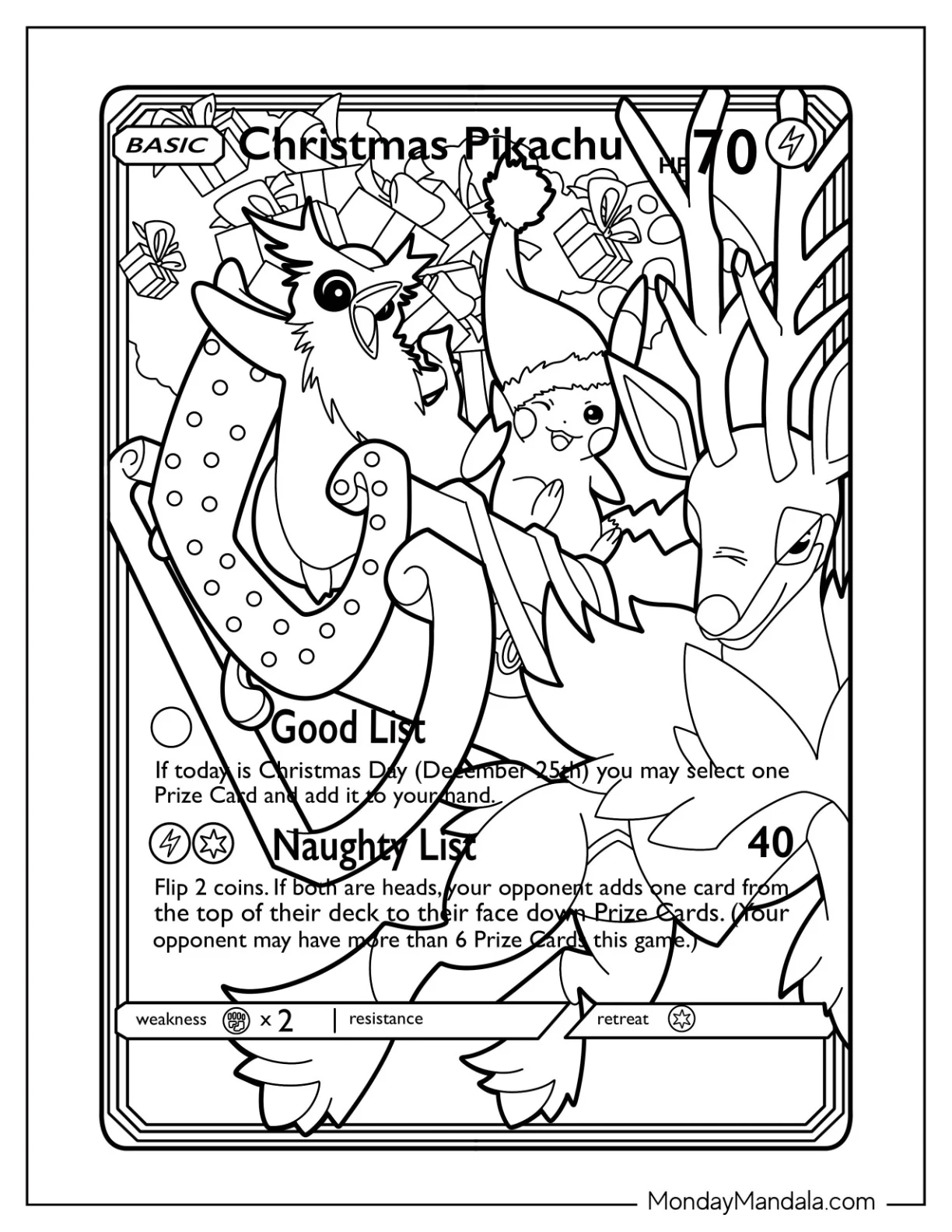 Pokemon Christmas Coloring Page Card Good List coloring page