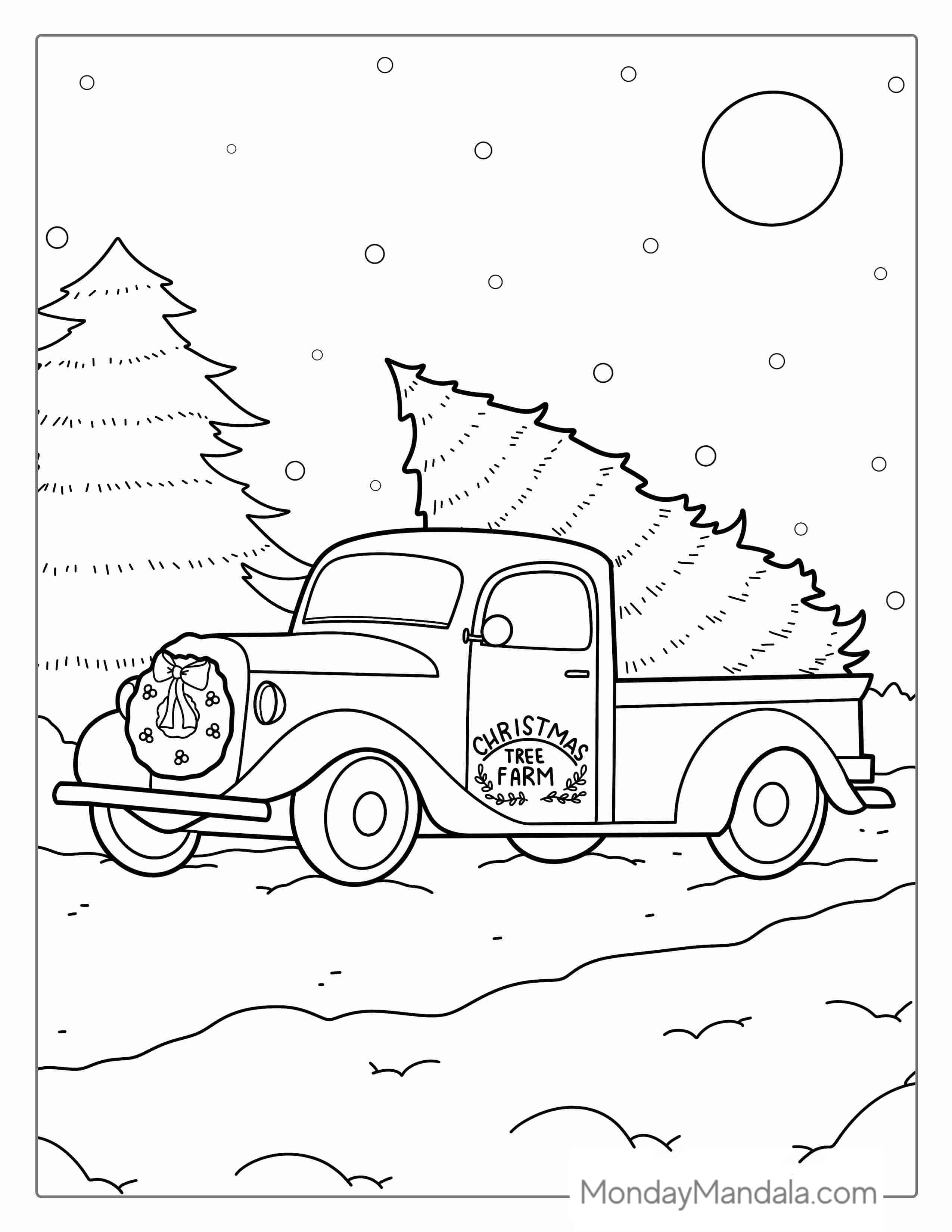 Christmas Tree Farm Coloring Sheet coloring page