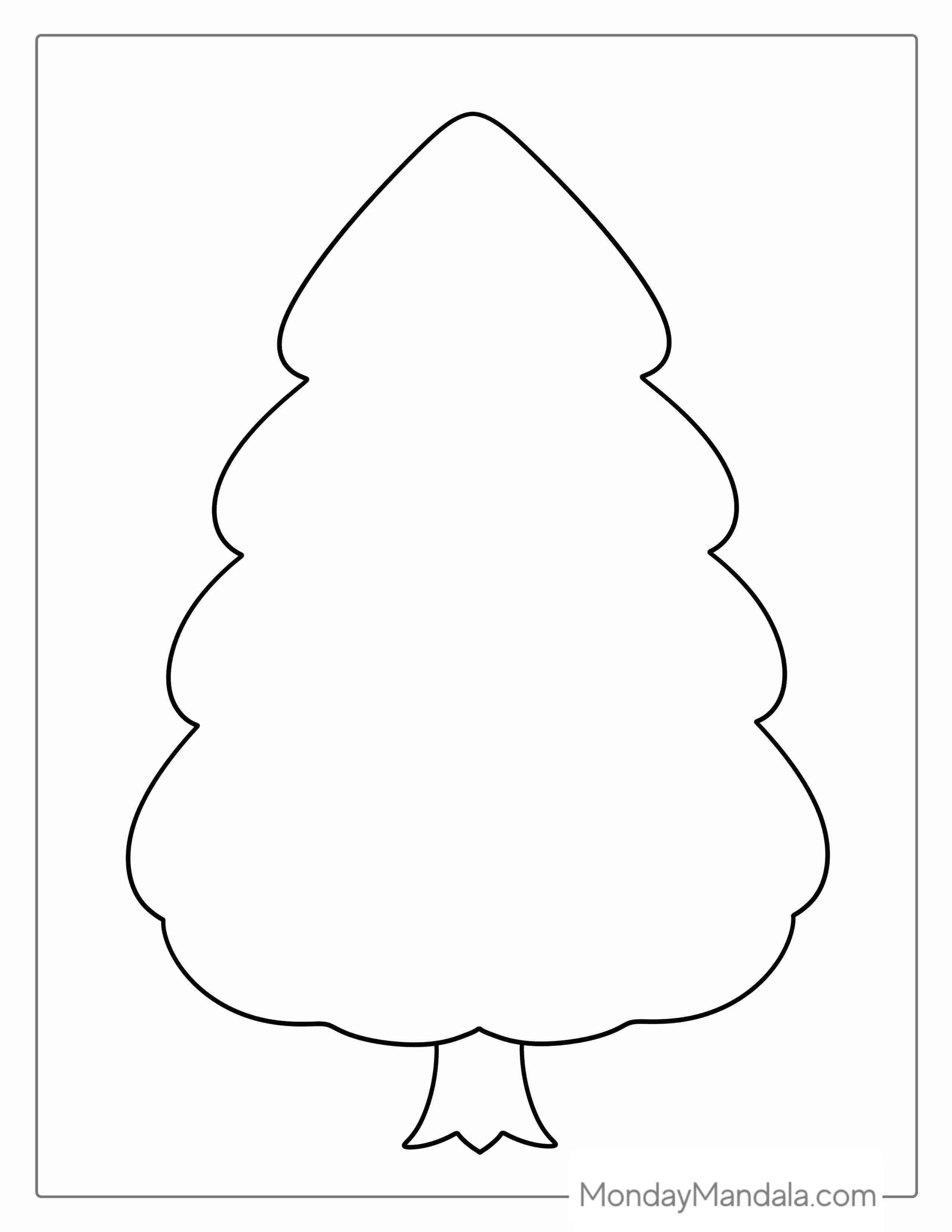 Christmas Tree Template Coloring Page coloring page