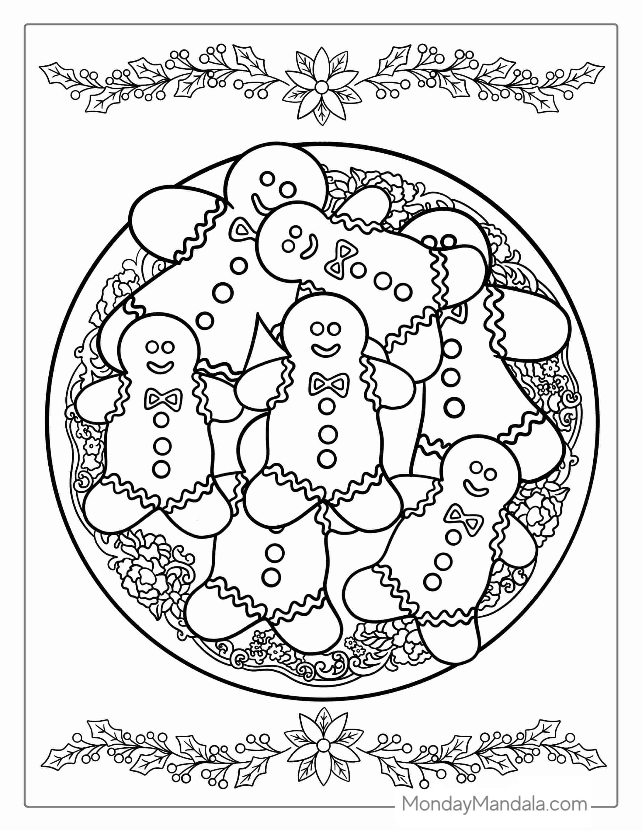 Coloring Page Of Gingerbread Man Cookies coloring page