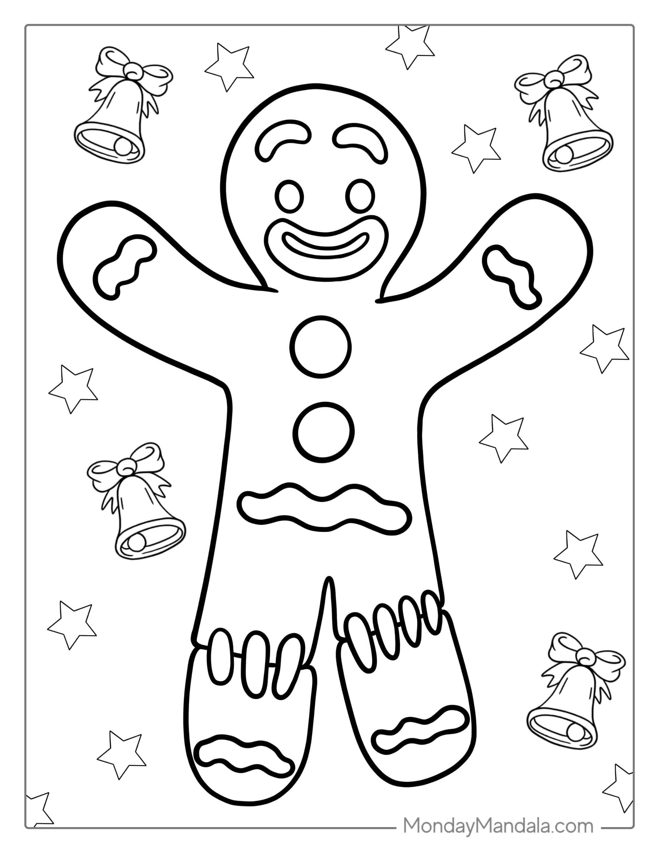 Coloring Sheet Of Shrek Gingerbread Man coloring page