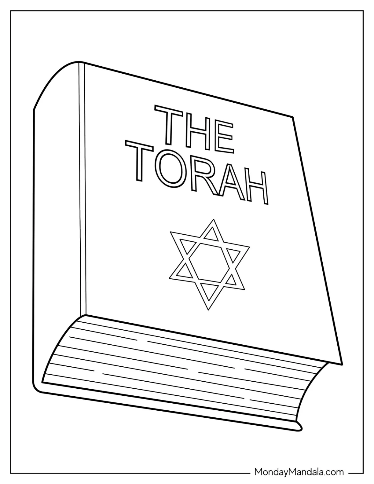 Easy The Torah Book Coloring Sheet For Kids coloring page