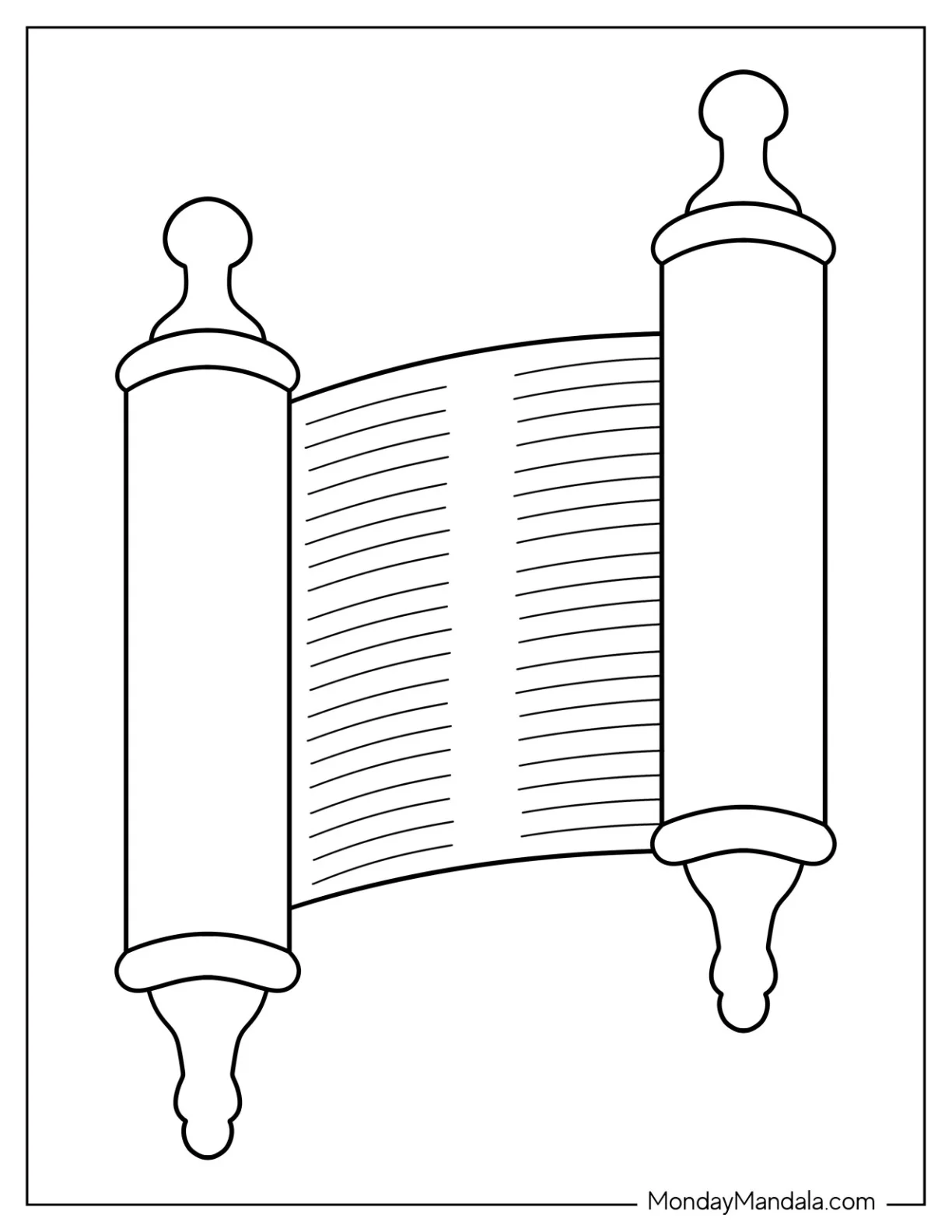Simple The Scroll of Antiochus Outline Coloring Page For Preschoolers coloring page