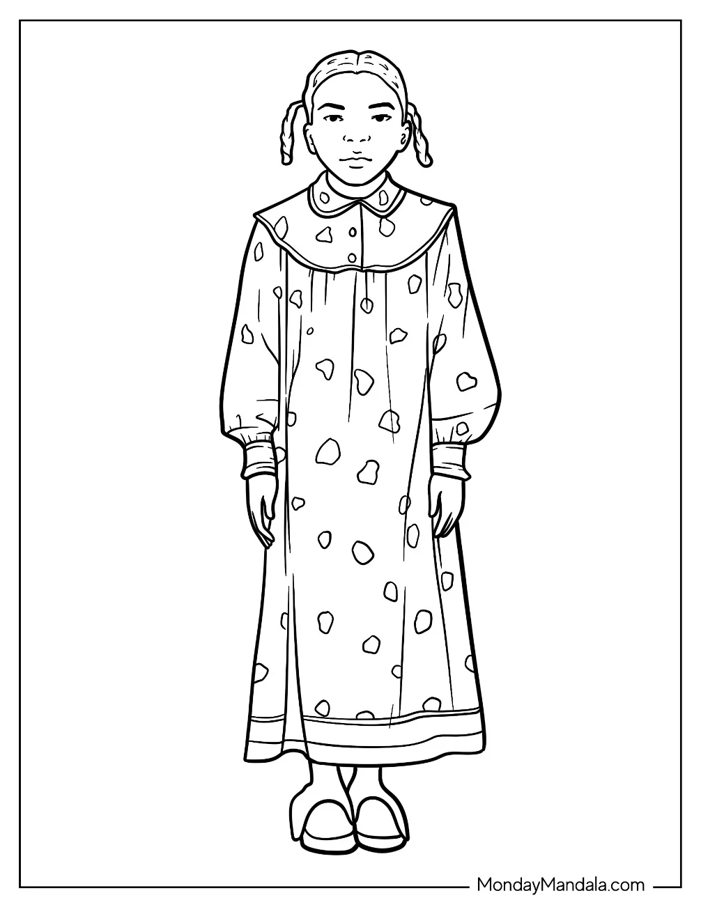 Polar Express Coloring Page Of Hero Girl For Kids coloring page
