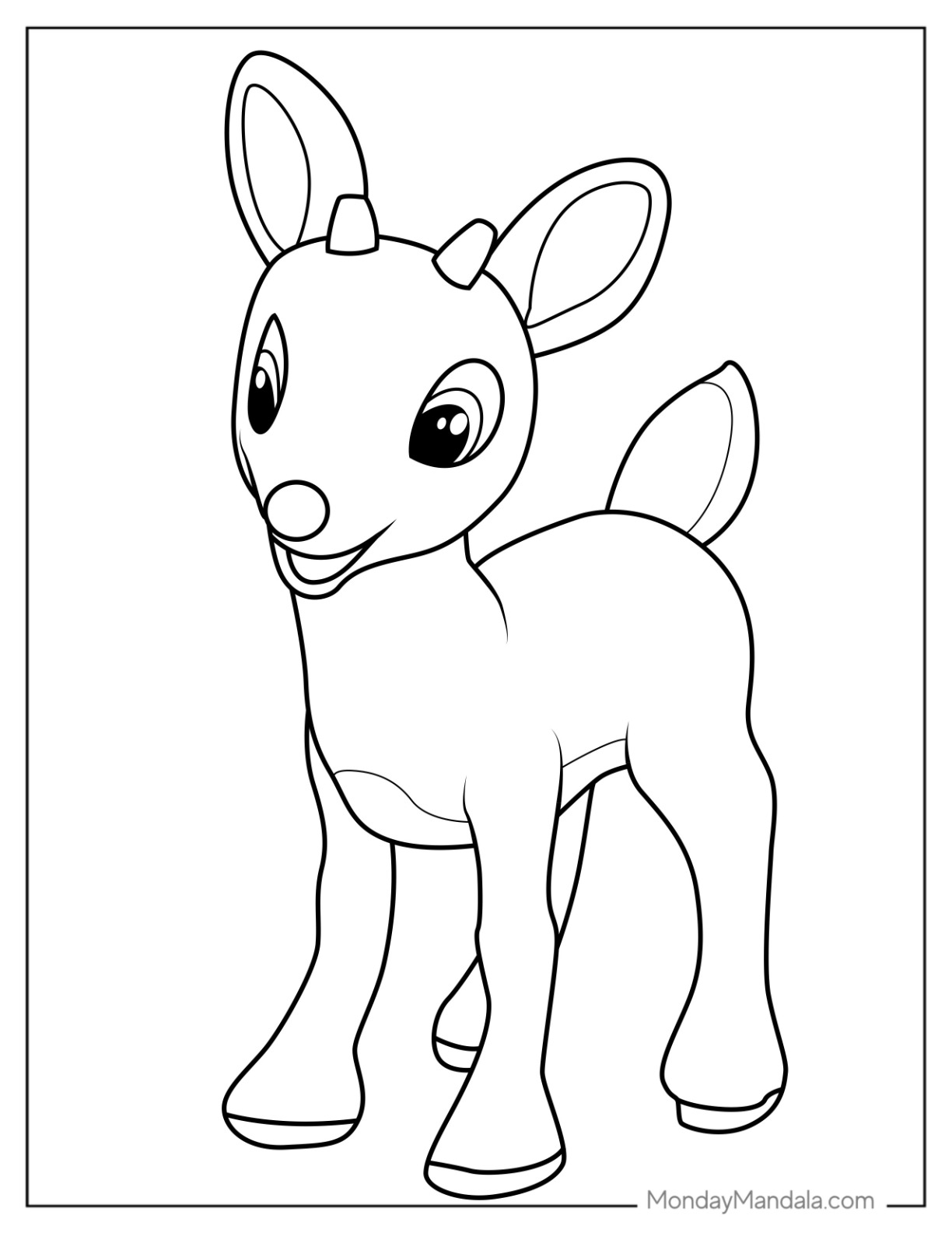 Baby Rudolph Coloring Page The Red Nosed Reindeer coloring page