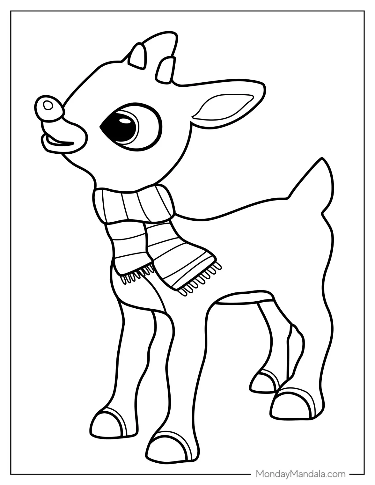 Baby Rudolph Coloring Page coloring page