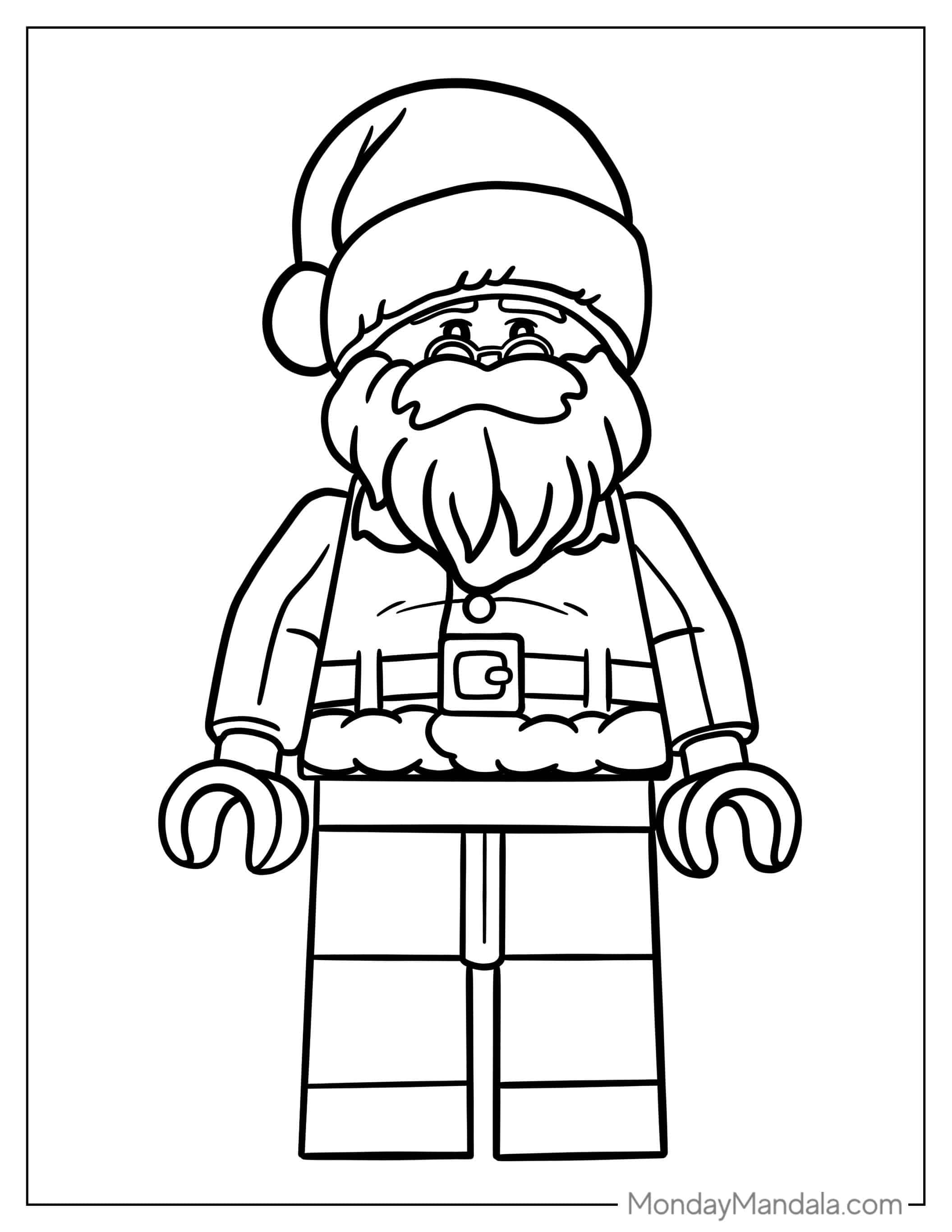 Coloring Page Of a Lego Santa Claus coloring page