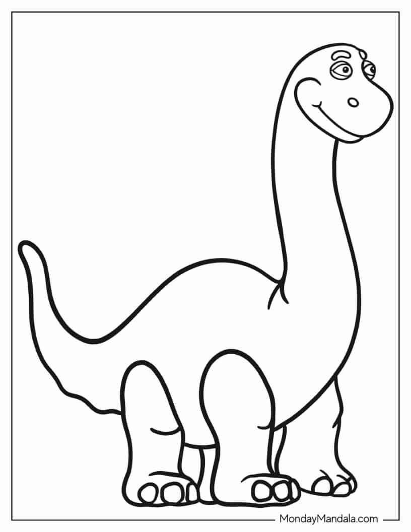 Brachiosaurus Coloring Page For Preschoolers coloring page