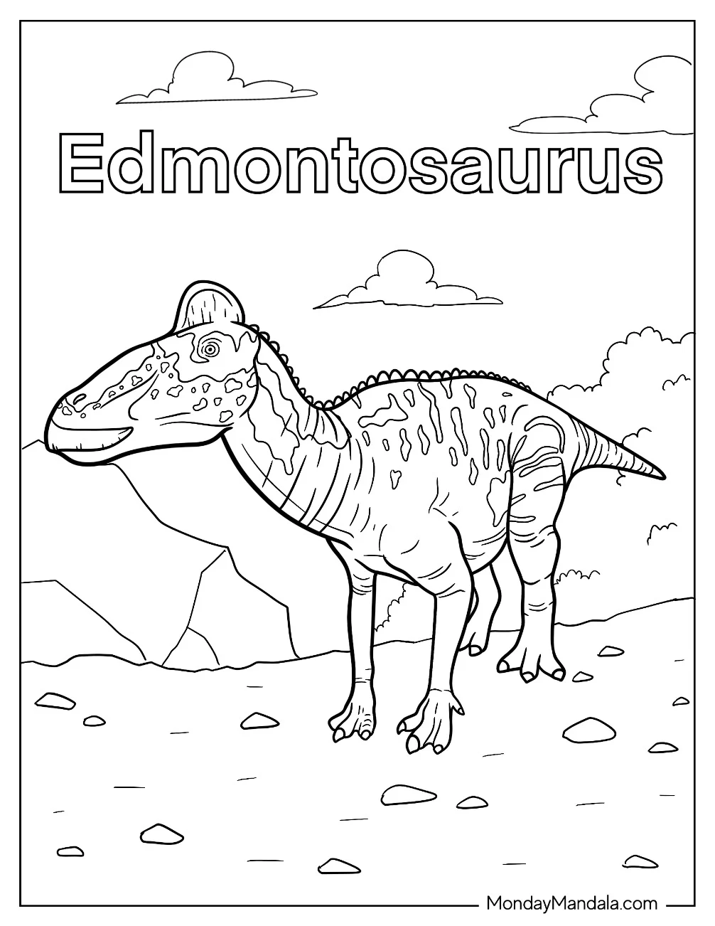 Large Spotted Edmontosaurus coloring page