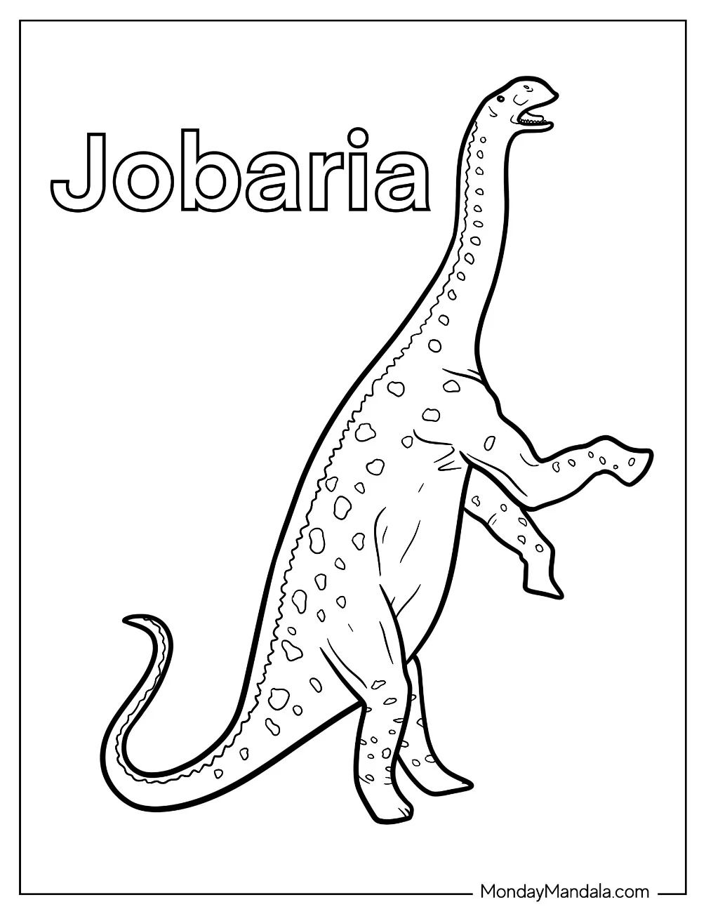 Simple Jobaria Dinosaur Coloring Page Of Climbing Up For Kids coloring page